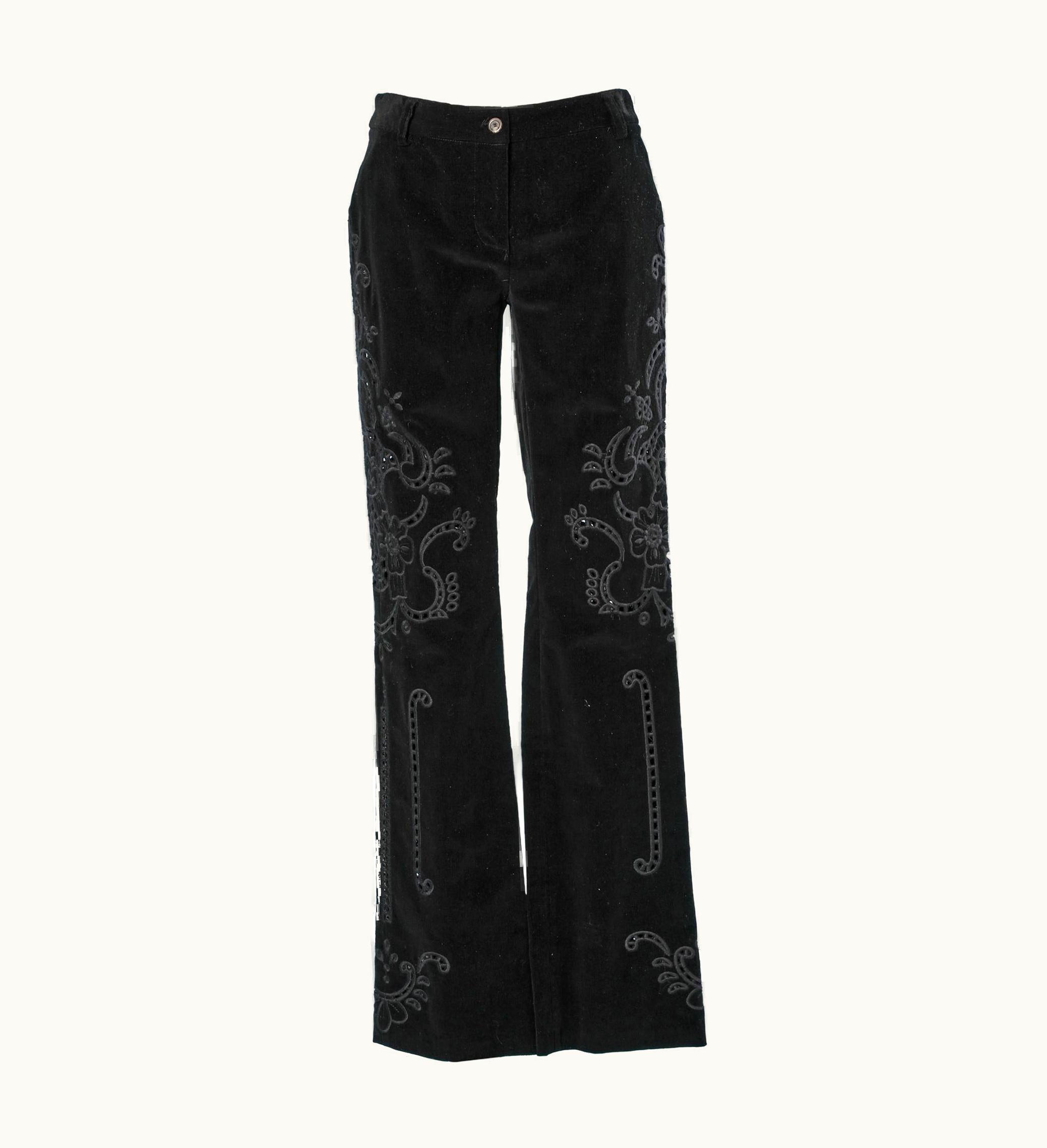 Dolce & Gabbana Black Corduroy Trousers D&G By Dolce&Gabbana