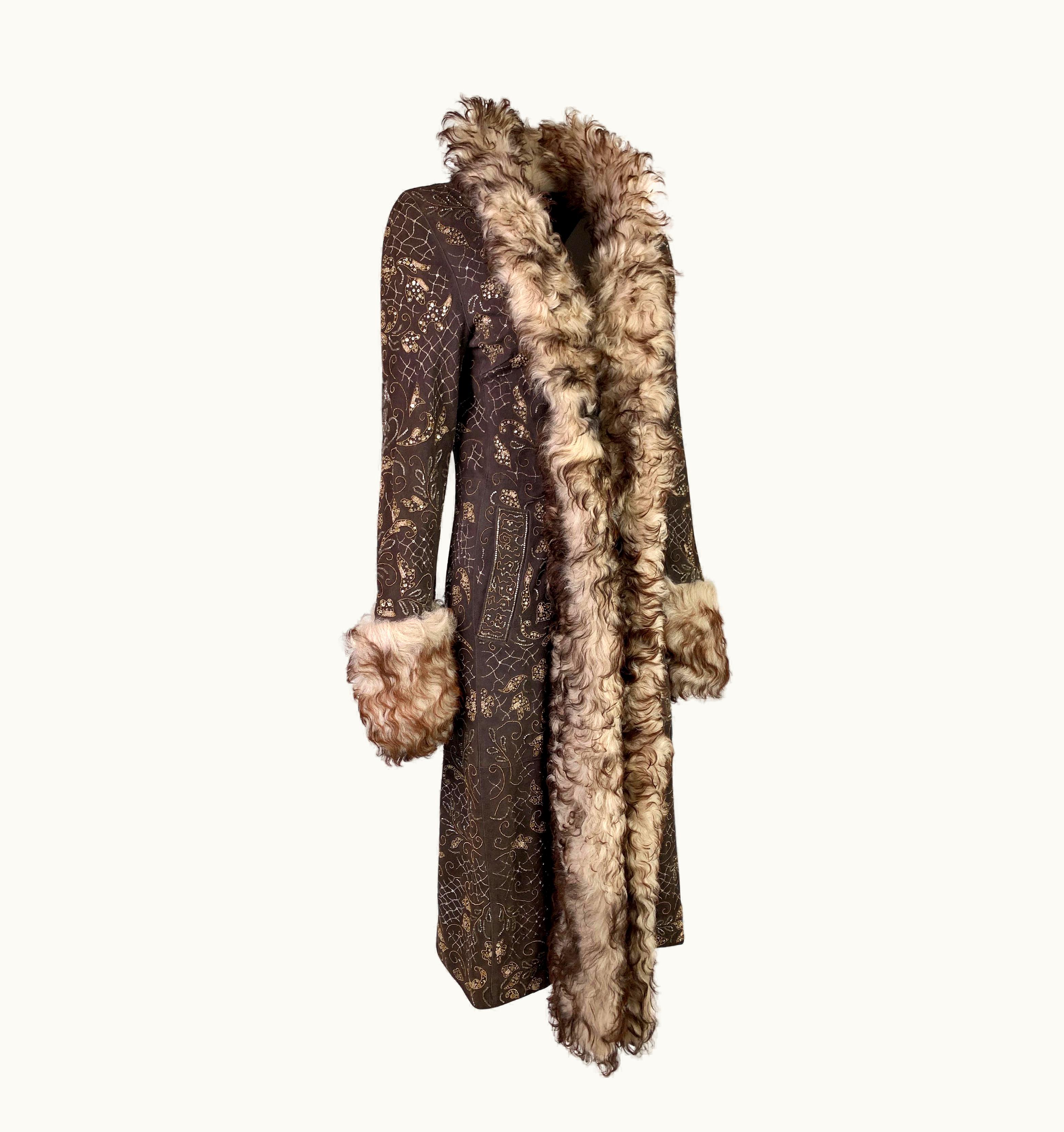 Dolce & Gabbana Dolce & Gabbana Fall 2001 Embellished Leather Coat