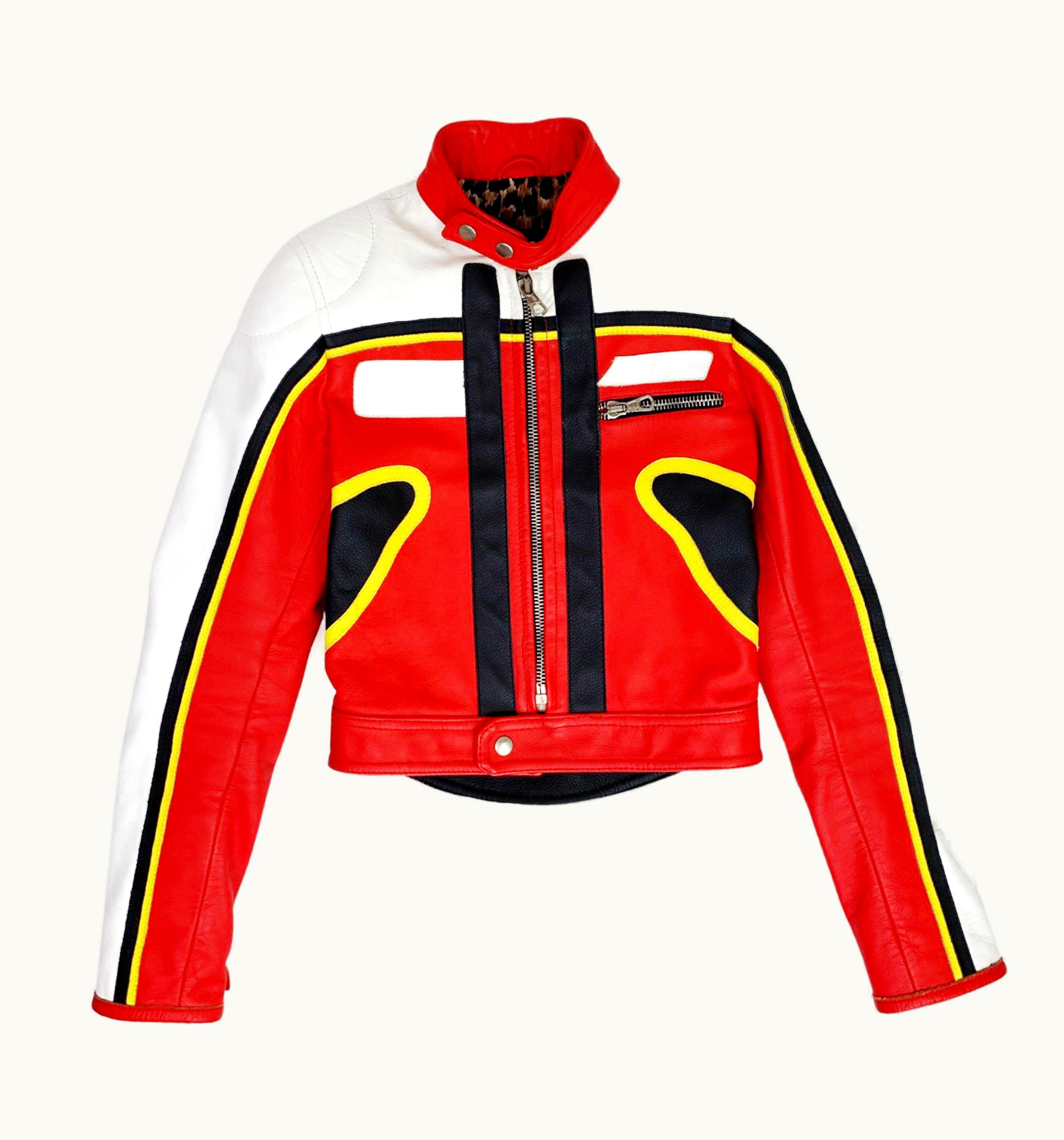 Dolce & Gabbana Dolce & Gabbana Spring 2001 Motorcycle Leather Jacket