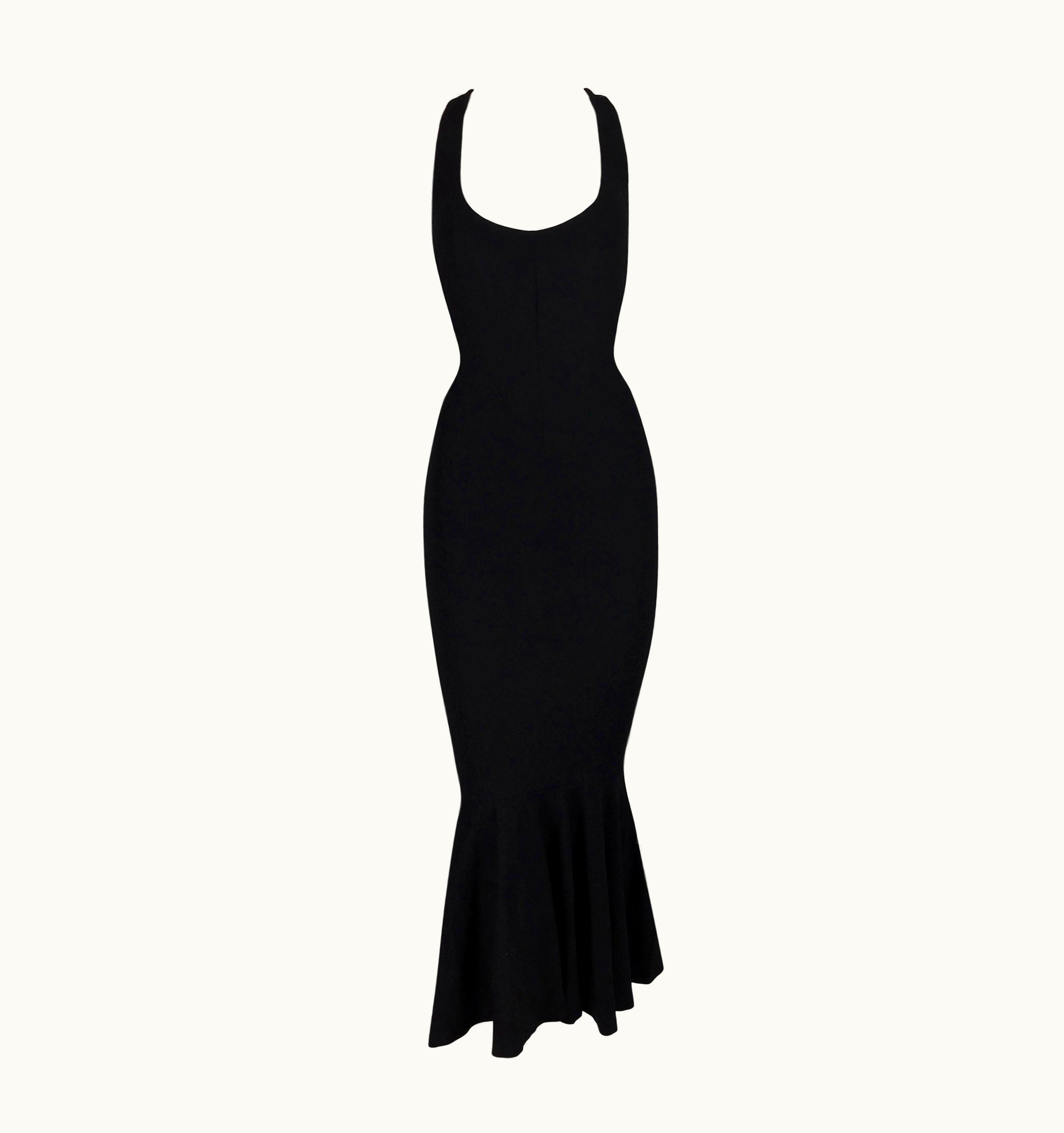 Dolce & Gabbana 2001 Dolce & Gabbana Black Mermaid Wiggle Dress