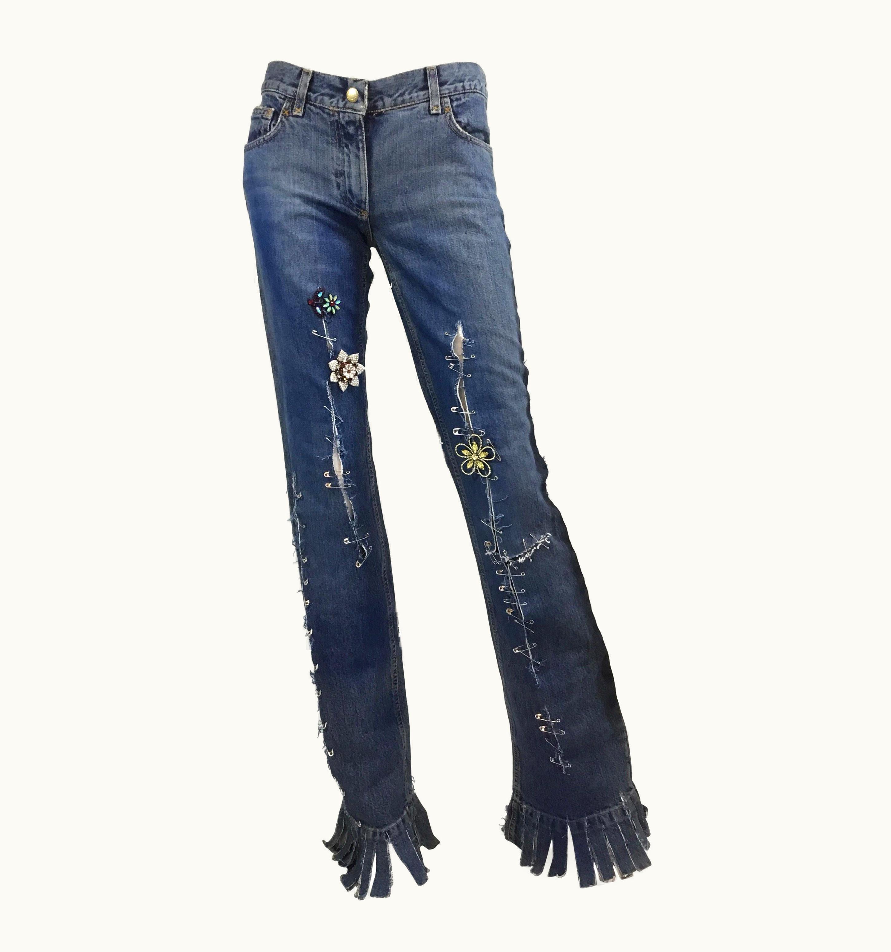 Dolce & Gabbana Dolce & Gabbana Safety Pin Jeans Spring Runway 2001