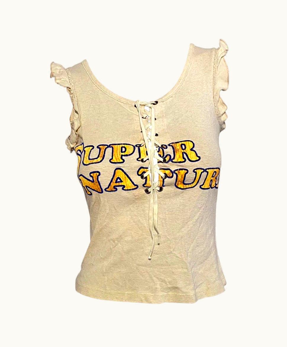 Dolce & Gabbana D&G 2003 "Super Nature" Lace-Up Cami Top