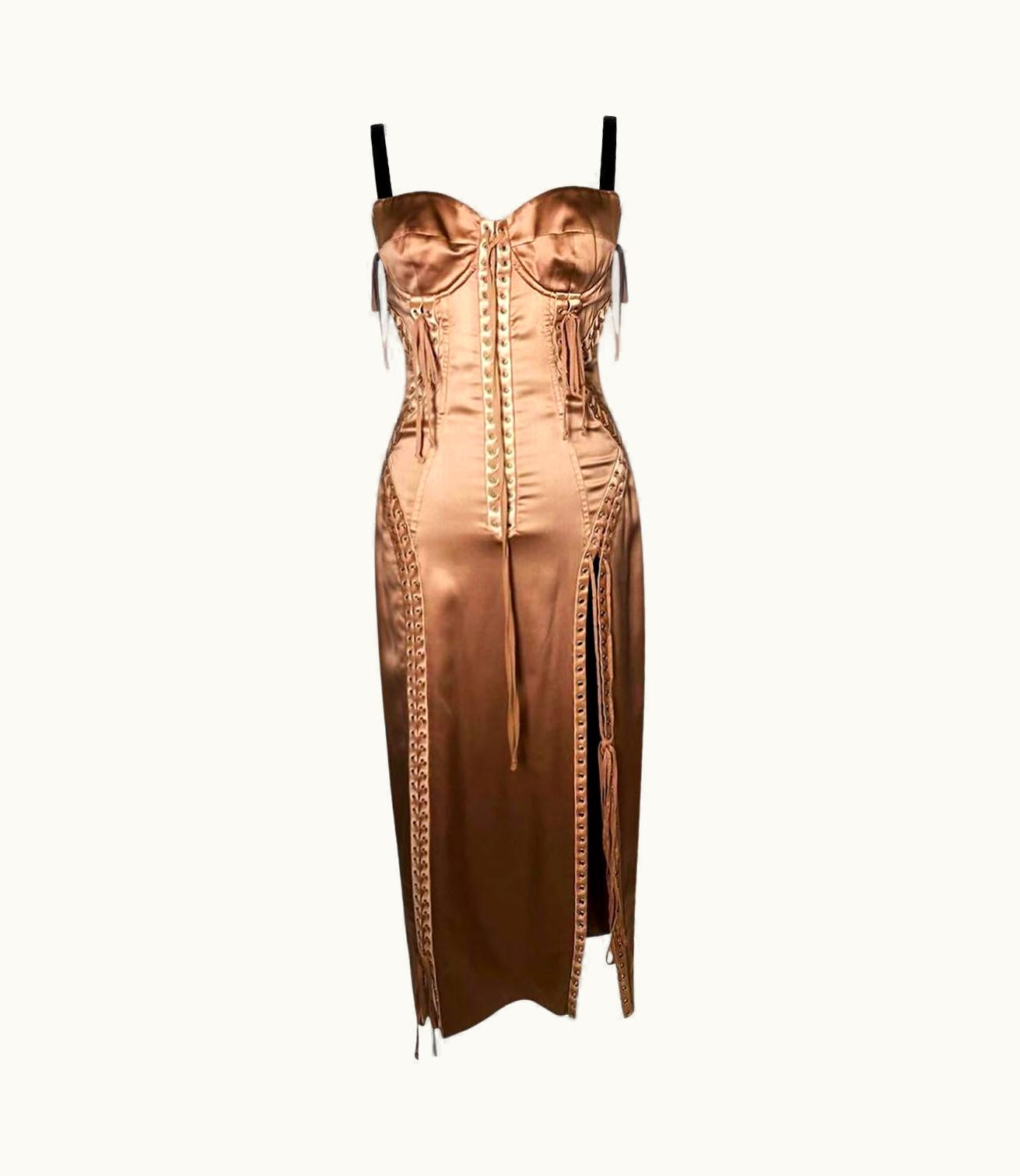 Dolce & Gabbana 2003 Vintage Dolce & Gabbana Nude Corset Dress