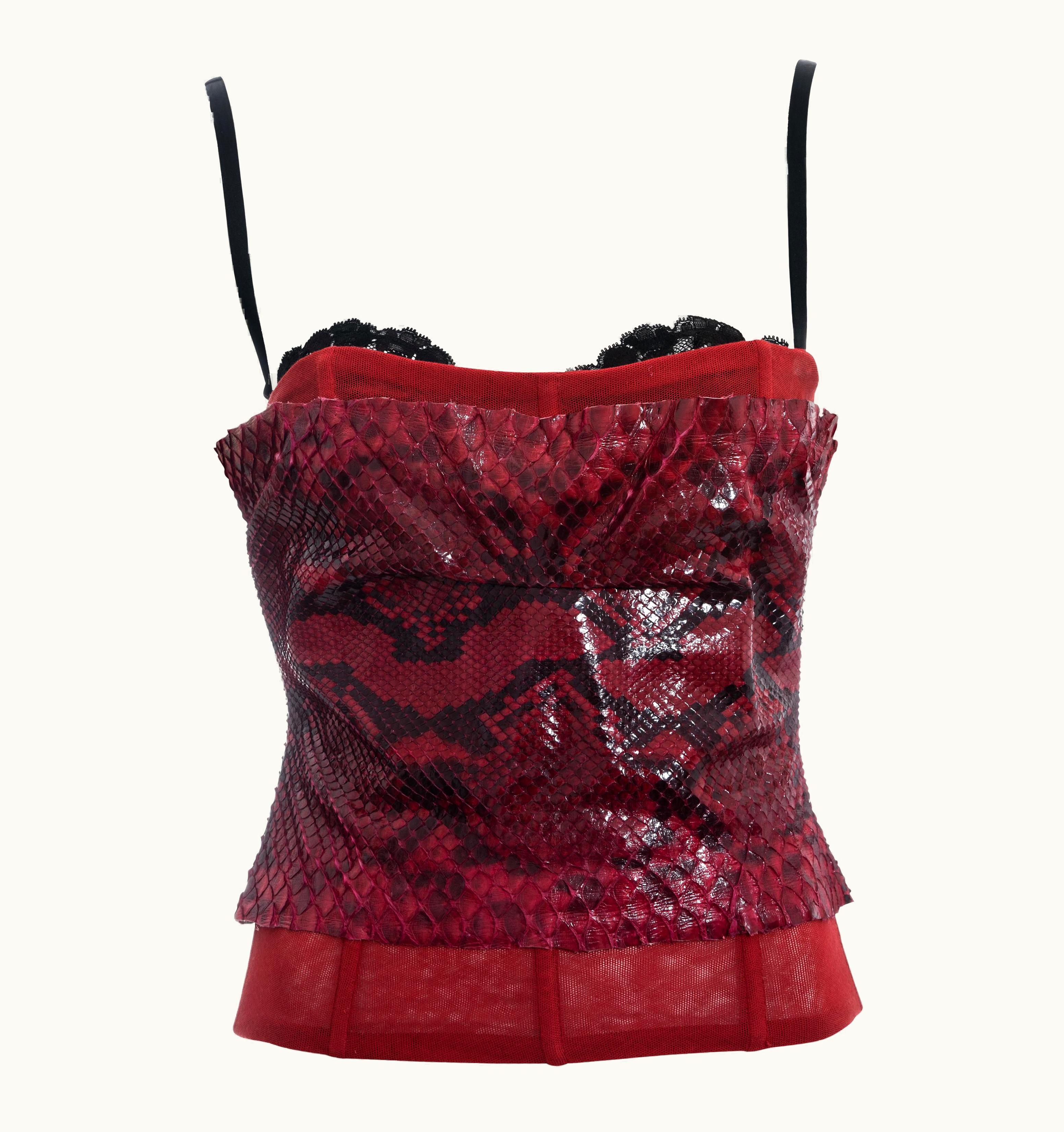 Dolce & Gabbana Dolce & Gabbana Red Python Corset, S/S 2005 UZ0609588