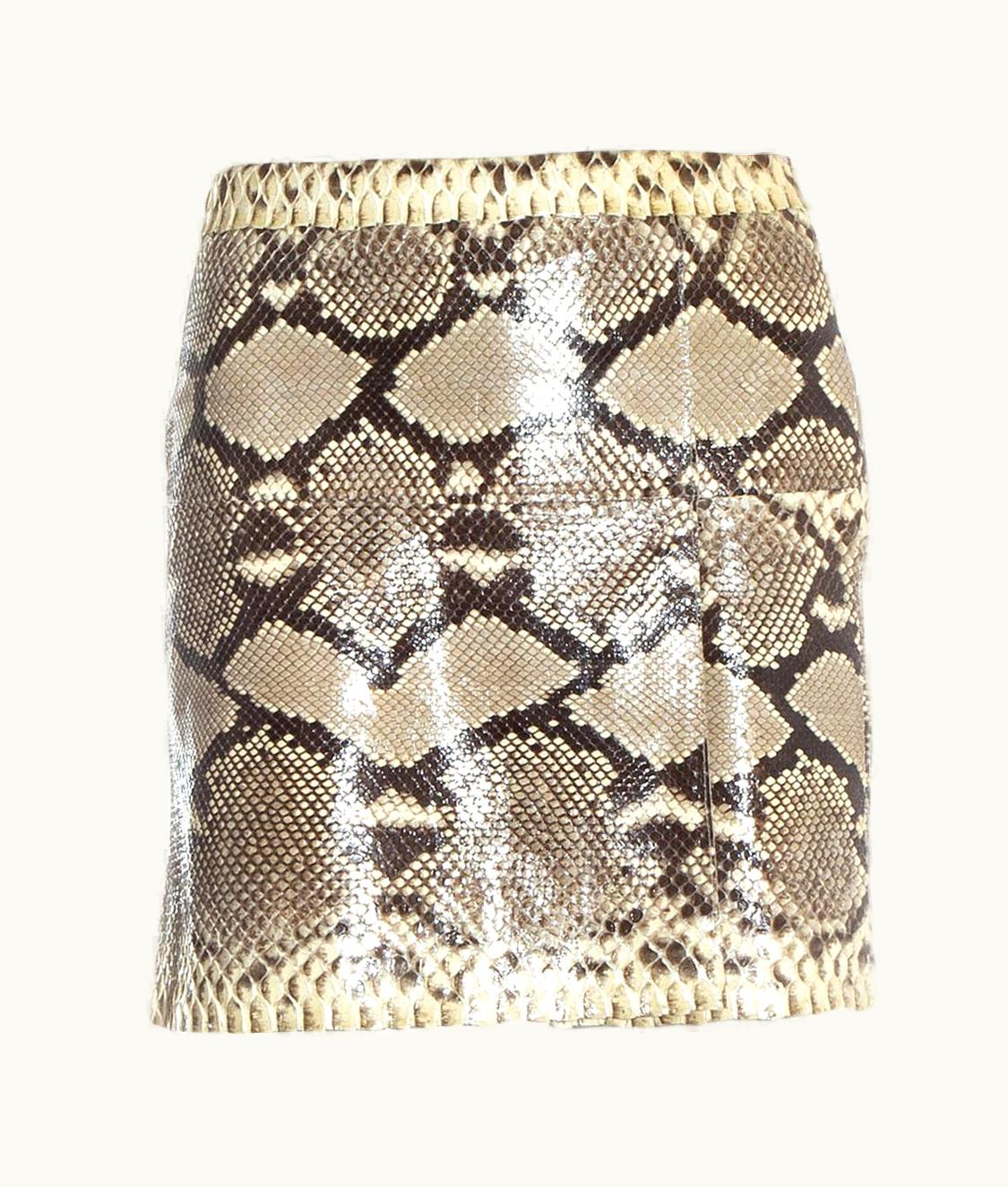 Dolce & Gabbana Dolce & Gabbana Cream Python Mini Skirt, S/S 2005