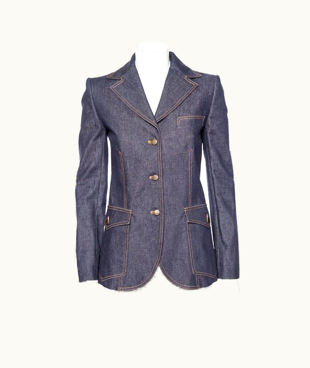 Dolce & Gabbana Dolce & Gabbana Vintage Blue Denim Single Breasted Blazer