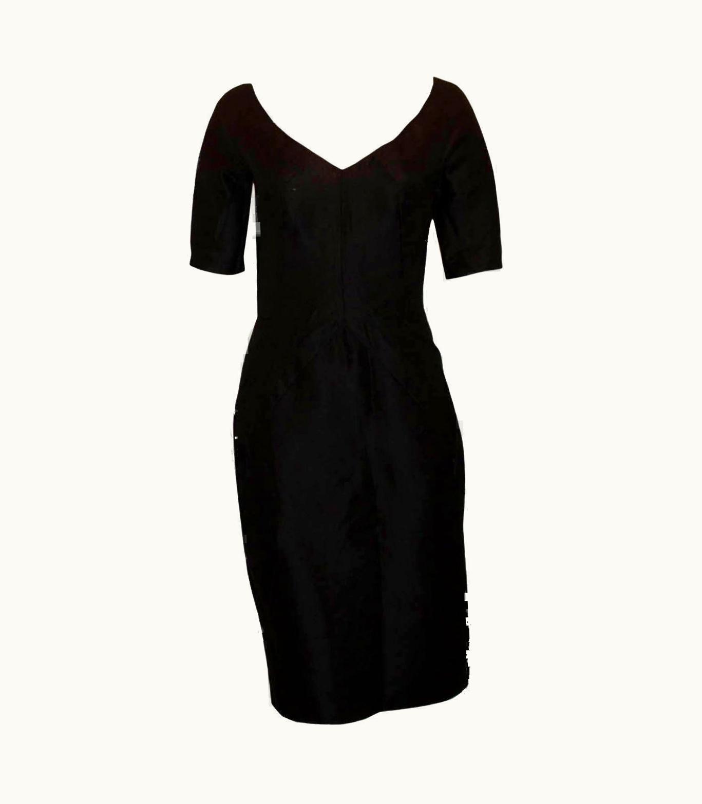 Dolce & Gabbana Dolce And Gabanna Black Silk Mix Cocktail Dress