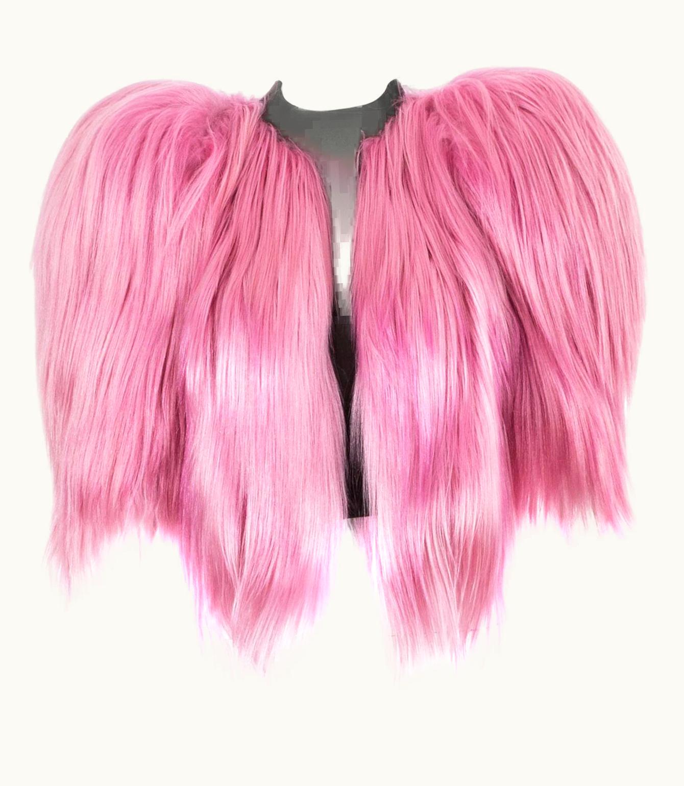 Dolce & Gabbana Dolce & Gabbana Pink Goat Hair Coat With Exaggerated Shoulders, AW 2009