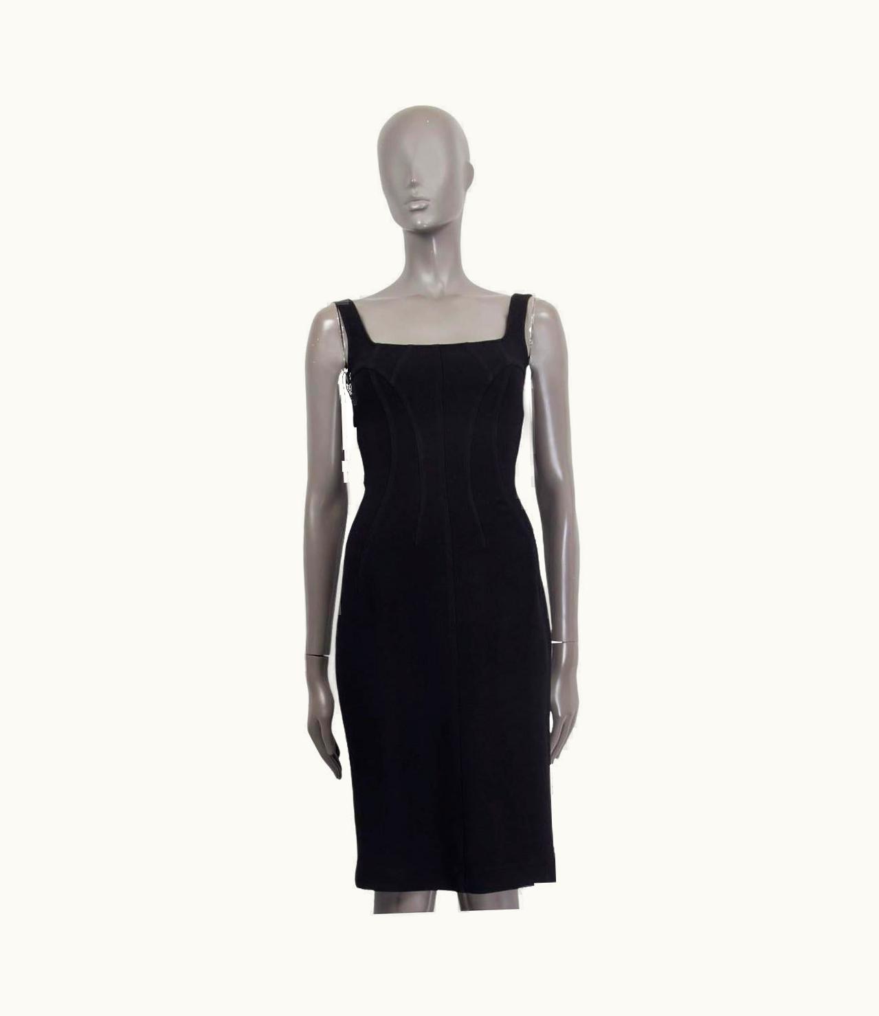 Dolce & Gabbana Dolce & Gabbana Black Viscose Sleeveless Sheath Dress