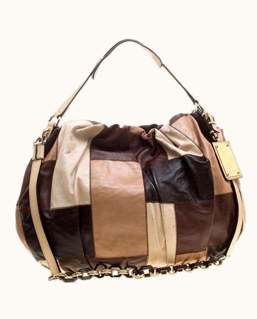 Dolce & Gabbana Dolce & Gabbana Multicolor Patchwork Leather Miss Night And Day Hobo