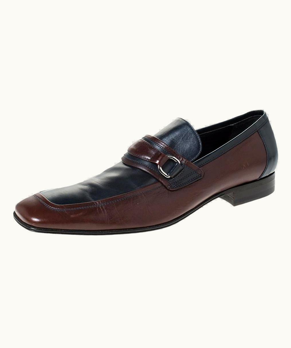 Dolce & Gabbana Dolce & Gabbana Two Tone Leather Slip On Loafers  UZ0609800