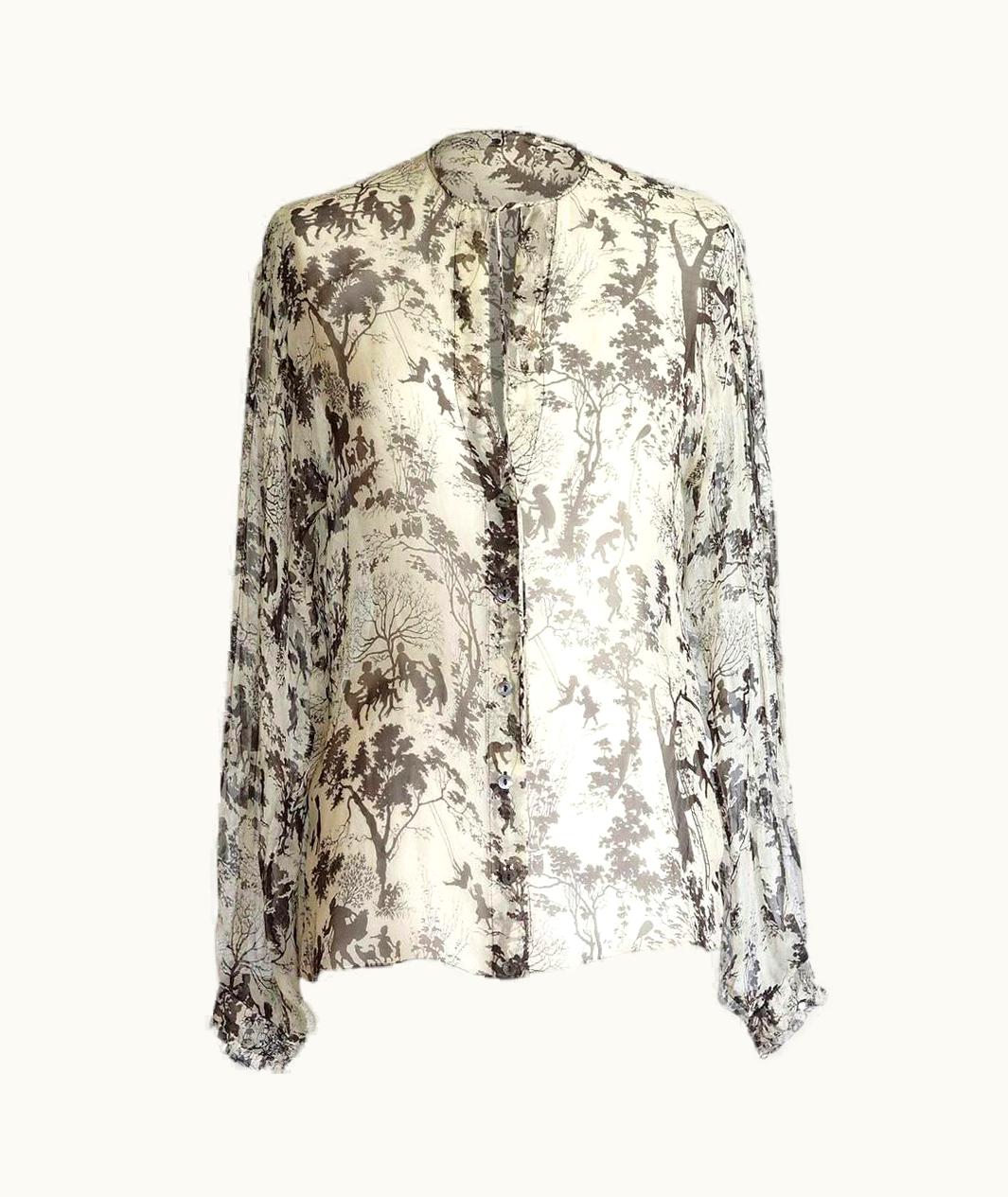 Dolce & Gabbana Dolce&Gabbana Top Beautiful Semi Sheer Idyllic Print 40 S/S