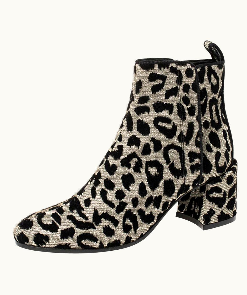 Dolce & Gabbana Dolce & Gabbana Black/Gold Lurex And Velvet Vally Ankle Boots