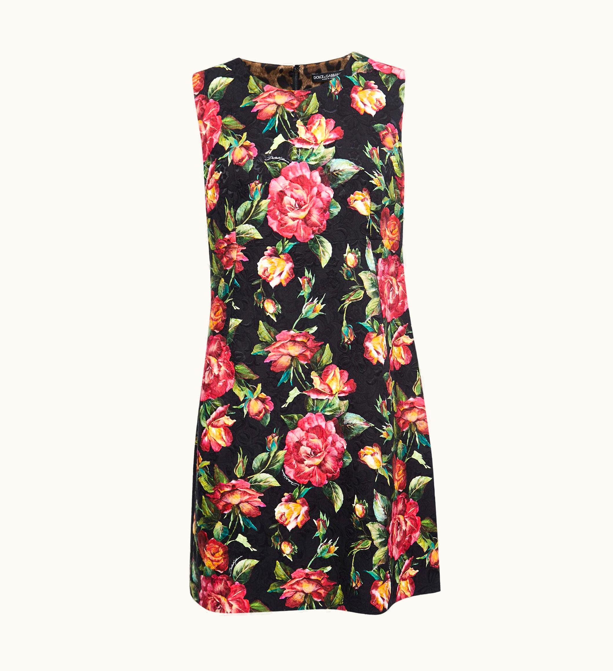 Dolce & Gabbana Dolce & Gabbana Black Floral Jacquard Midi Dress