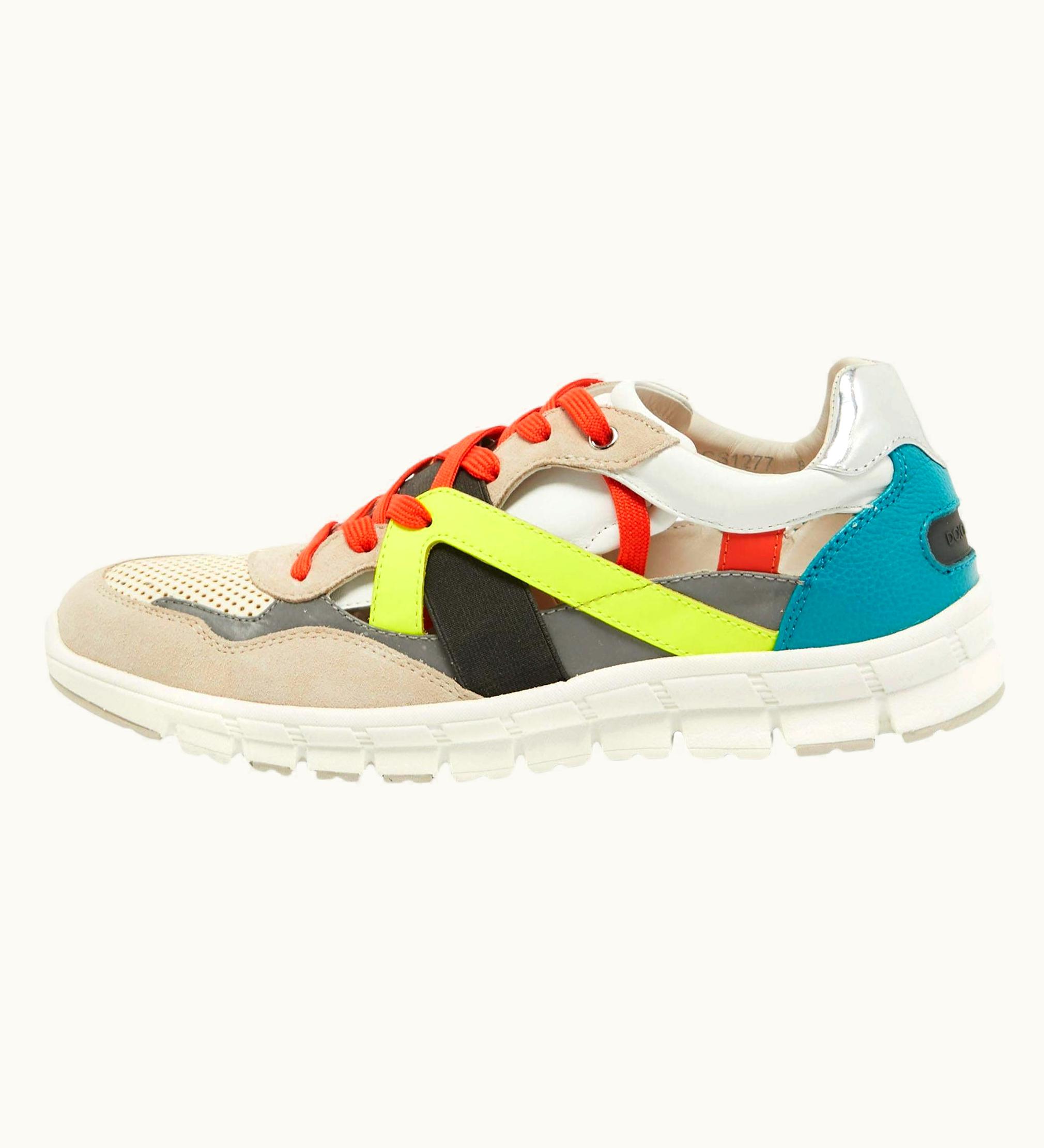 Dolce & Gabbana Dolce & Gabbana Multicolor Suede And Leather Cut Out Sneakers