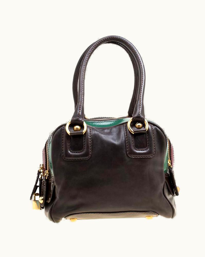 Dolce & Gabbana D&G Multicolor Leather Lily Bowler Bag