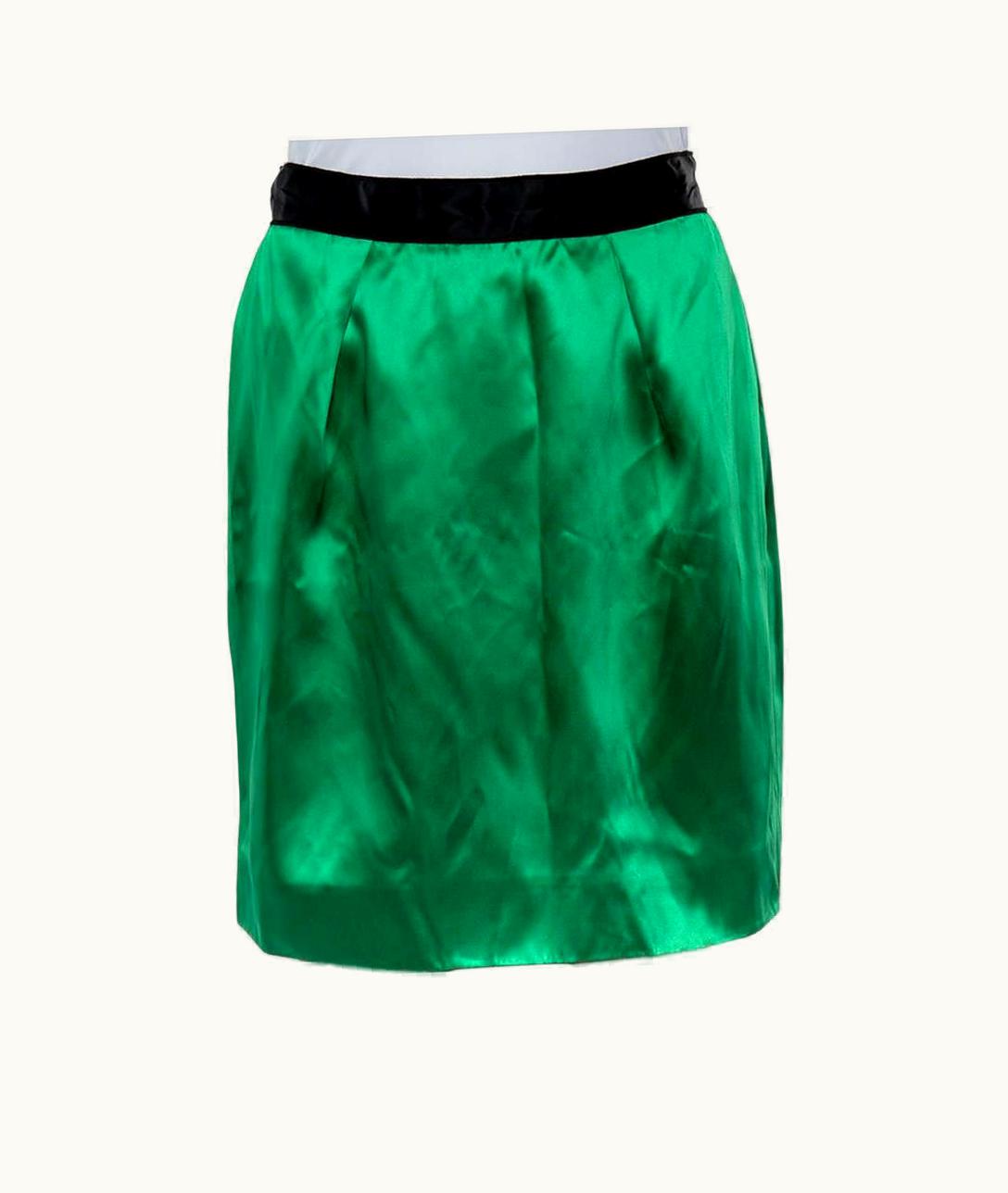 Dolce & Gabbana D&G Green Satin Mini Skirt