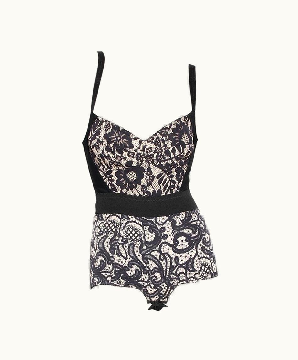 Dolce & Gabbana Dolce & Gabbana Lace Print Leotard Circa 2010