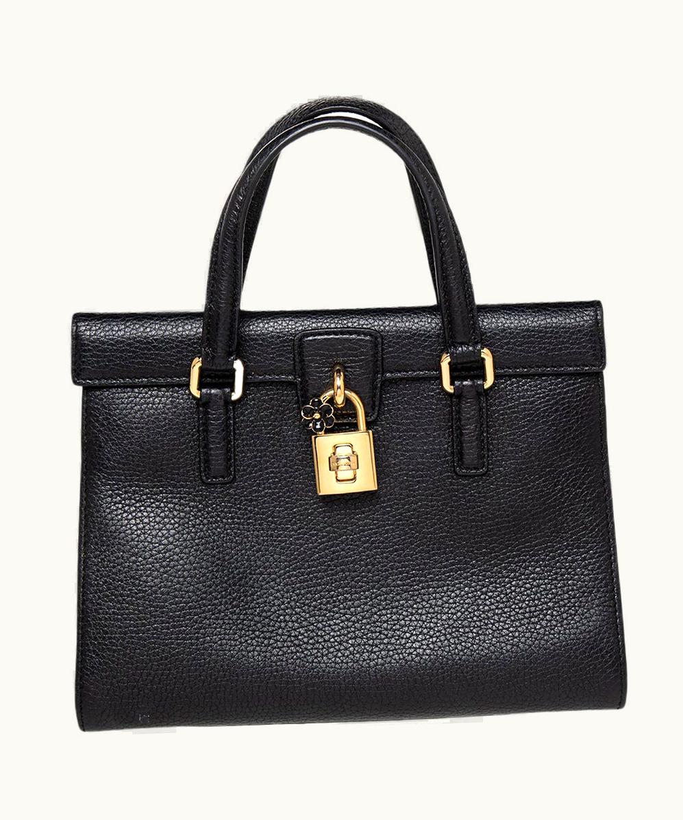 Dolce & Gabbana Dolce & Gabbana Black Leather Dolce Lady Shoulder Bag