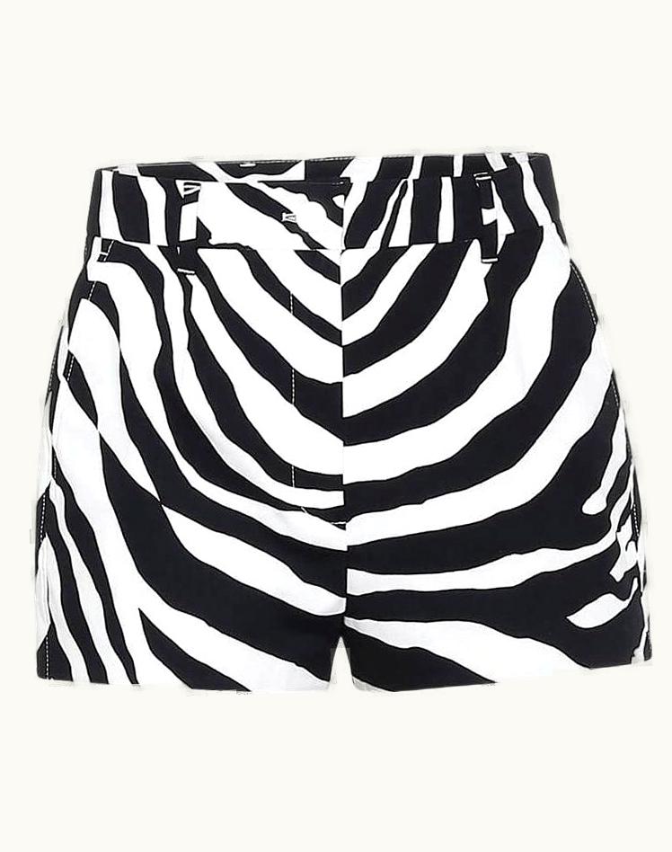 Dolce & Gabbana Dolce & Gabbana Black White Cotton Zebra Casual Shorts Mini Hot Pants Dg Italy