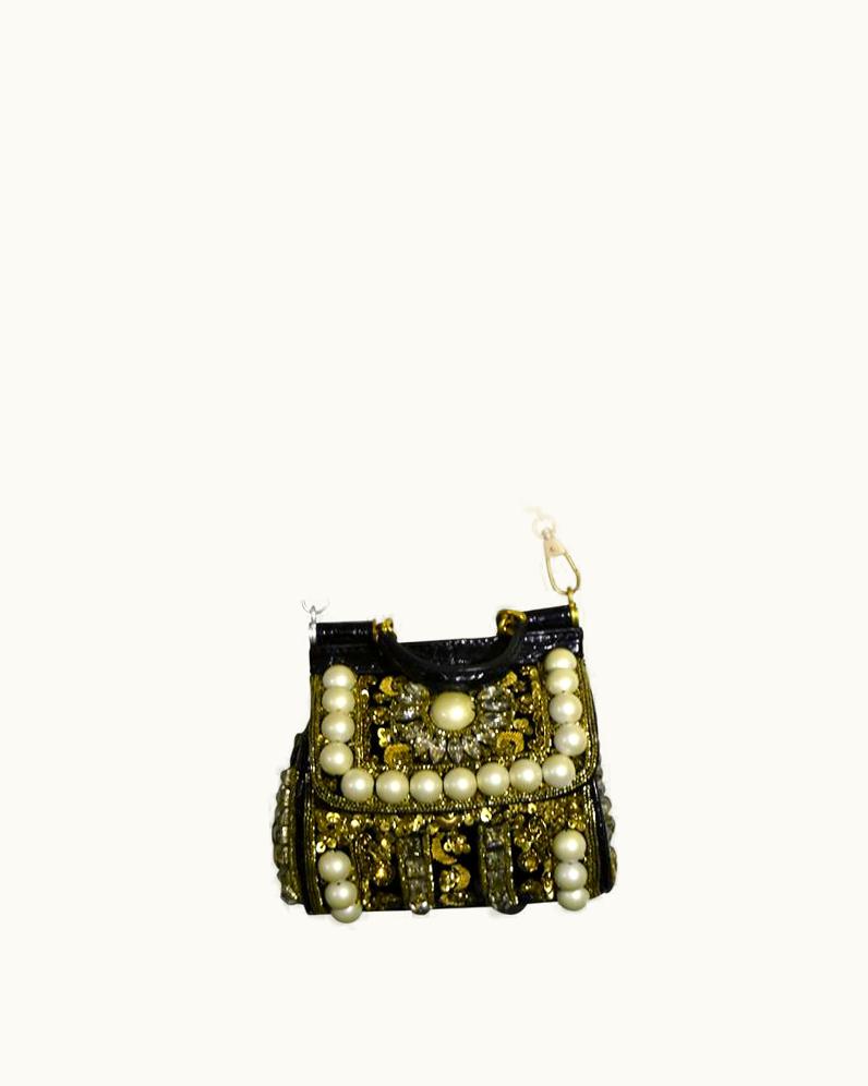 Dolce & Gabbana 2014 Dolce & Gabbana Small Sicily Bag With Pearls