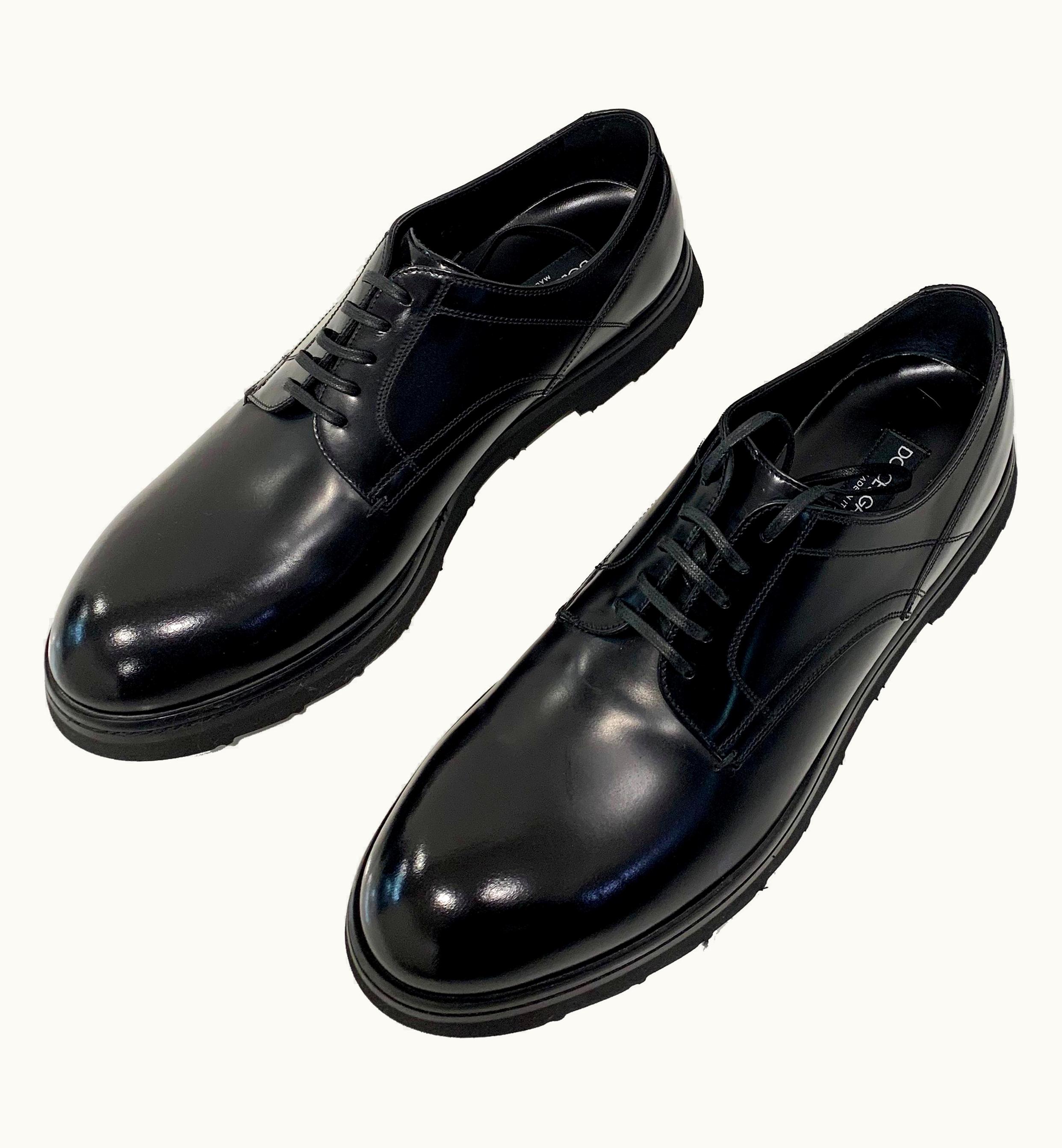 Dolce & Gabbana 2014 Dolce And Gabbana Men' Black Leather Shoes
