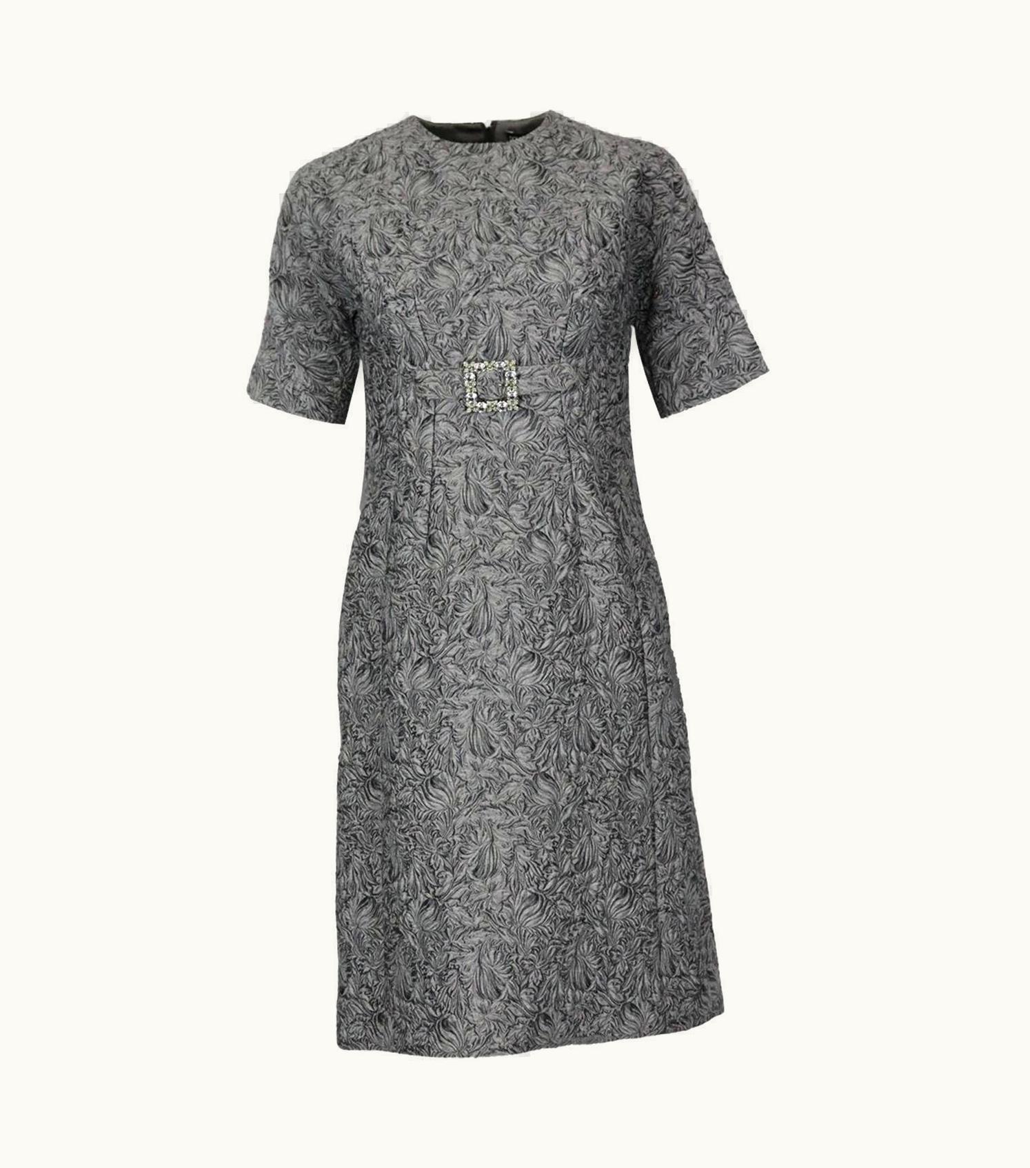 Dolce & Gabbana Dolce And Gabbana Crystal Embellished Floral Brocade Dress It 42 Uk