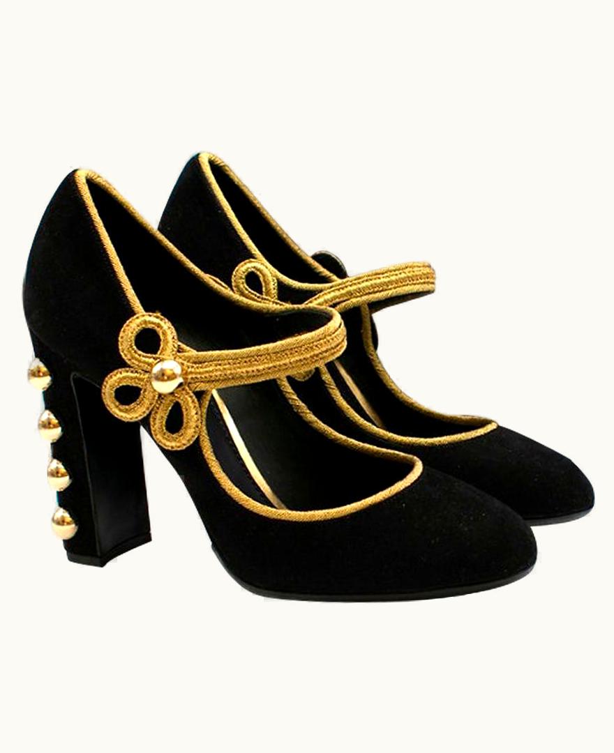 Dolce & Gabbana Dolce And Gabbana Runway Military Suede Valley Pumps