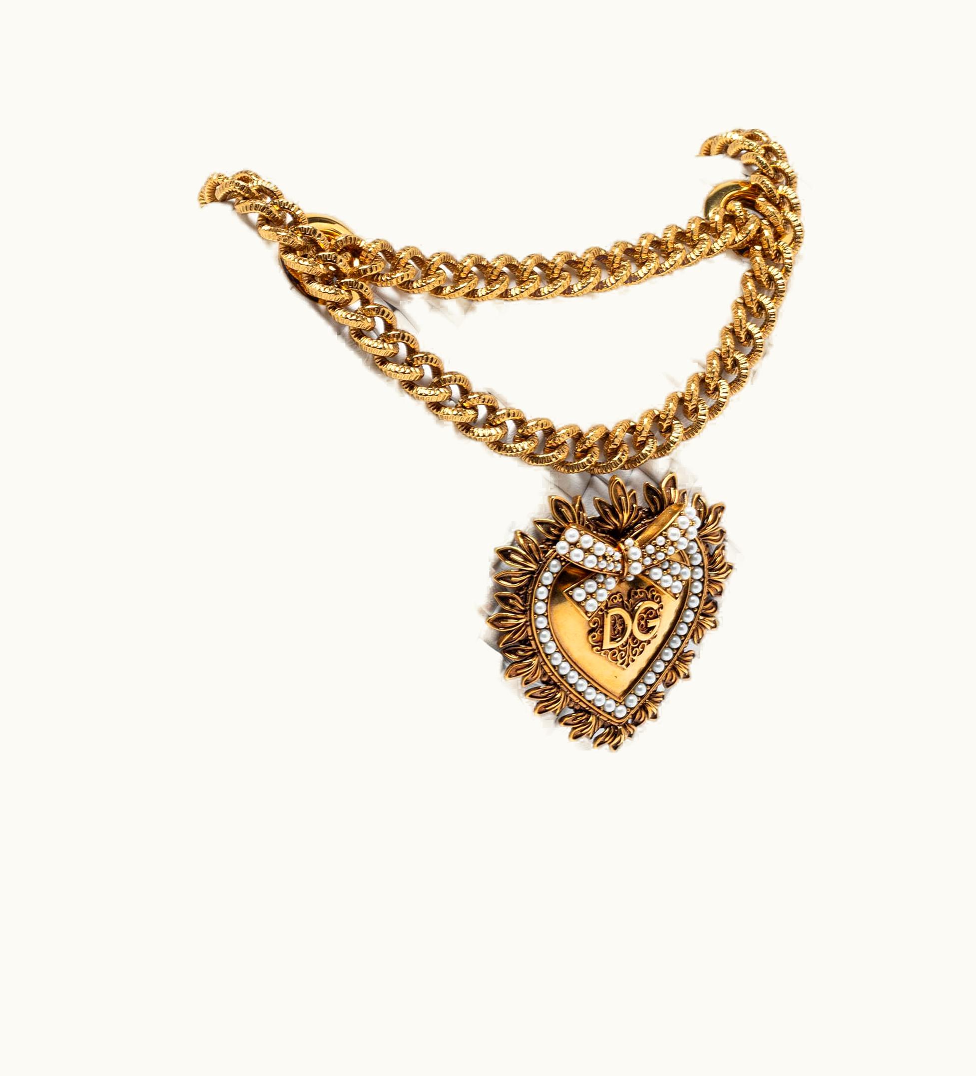 Dolce & Gabbana Dolce & Gabbana White Woven Leather Devotion Shoulder Bag