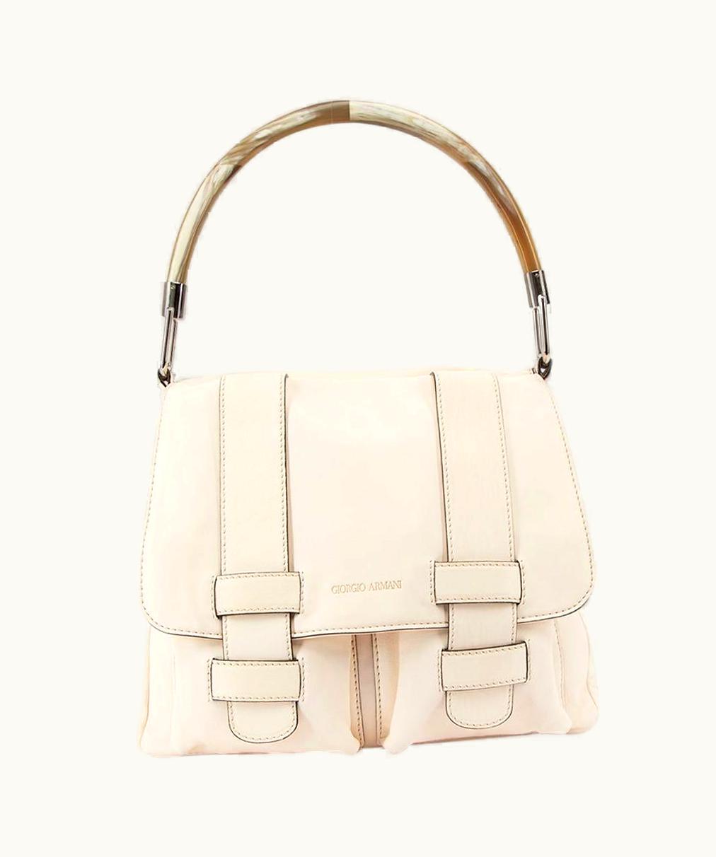 Giorgio Armani Giorgio Armani Women' Cream Resin Handle Satchel