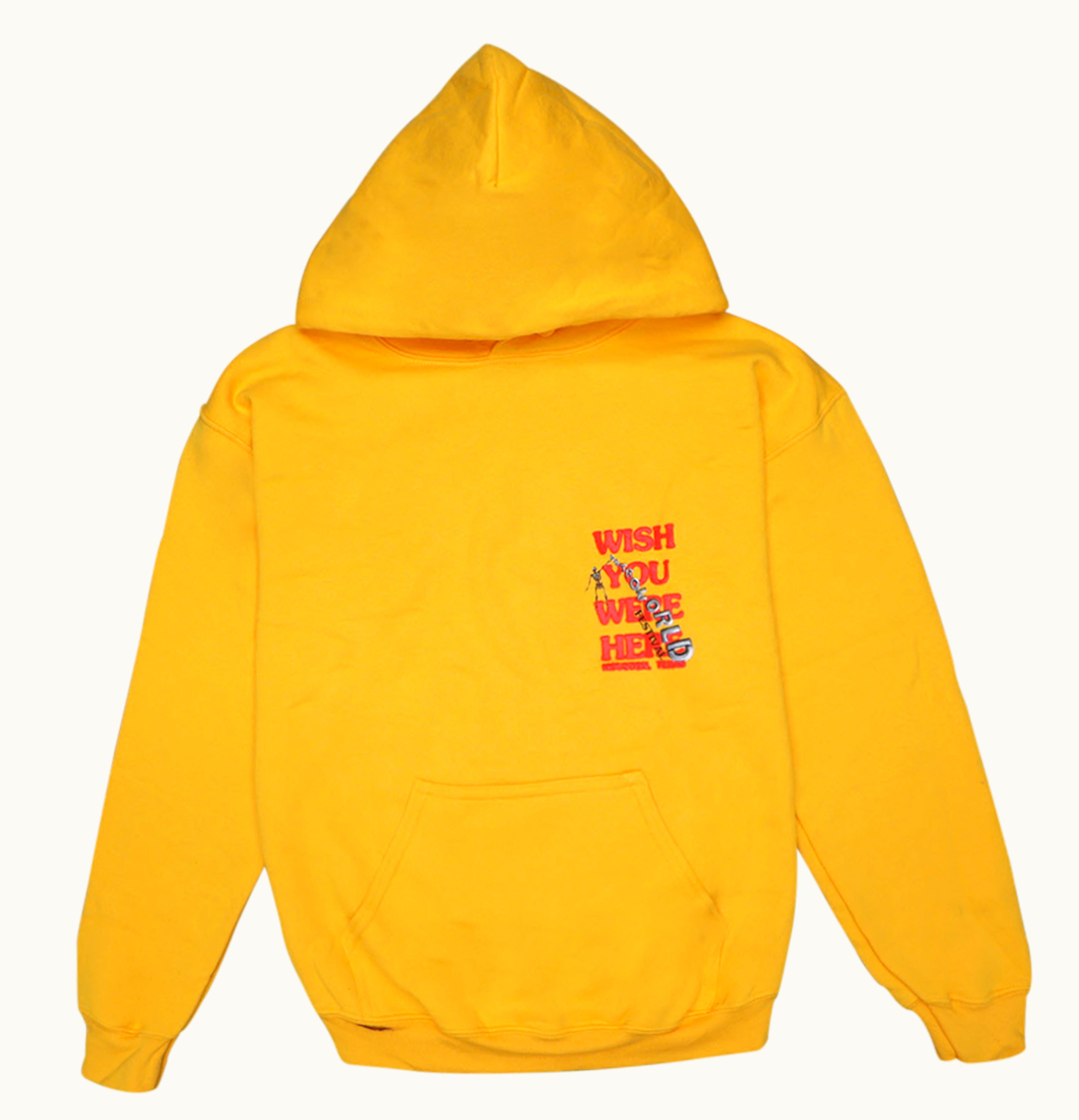 Travis Scott Travis Scott Wish You Were Here Festival Hoodie Yellow