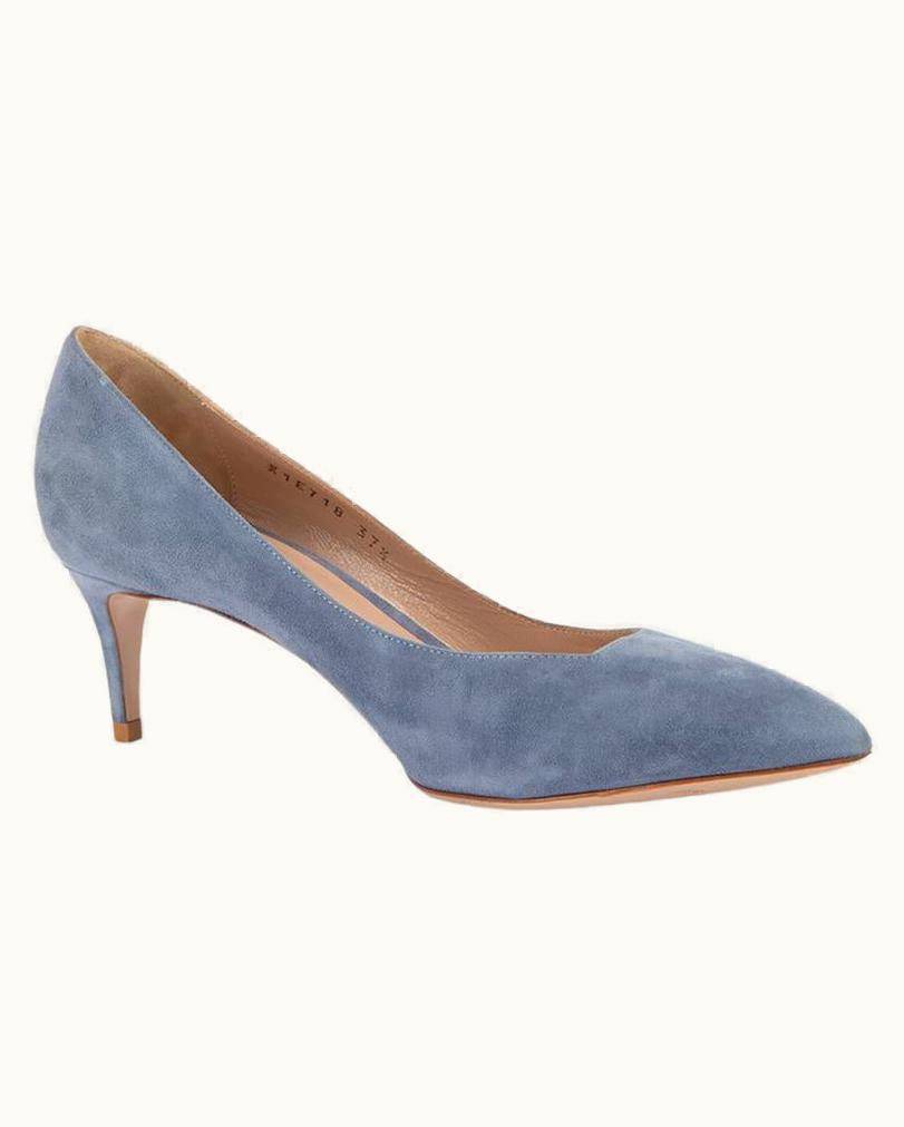 Giorgio Armani Giorgio Armani Women' Blue Suede Pointed Toe Pumps