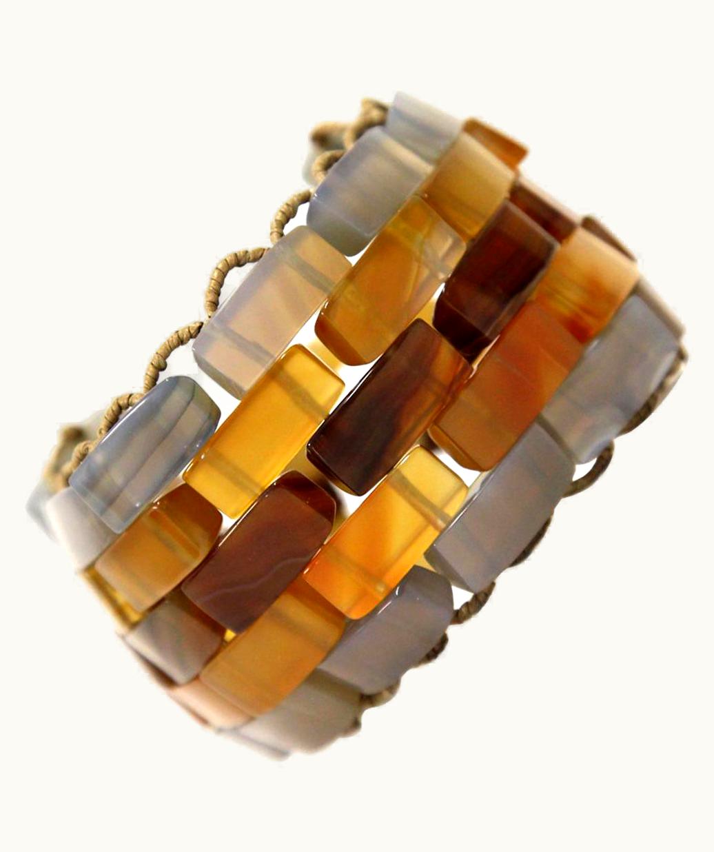 Giorgio Armani 1990s Giorgio Armani Hard Stone Bracelet