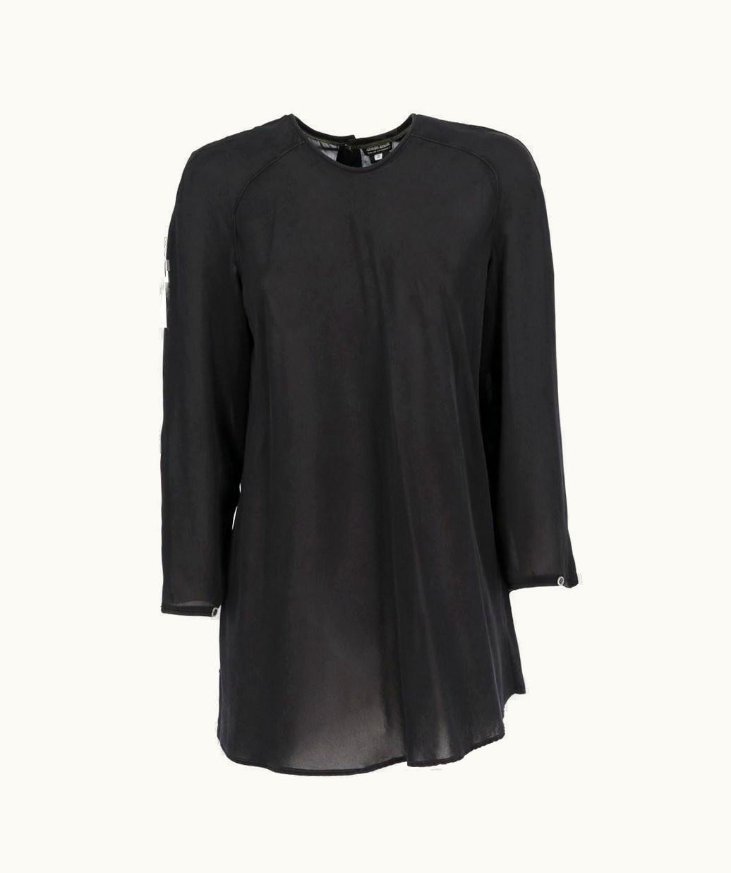 Giorgio Armani 1990s Giorgio Armani Black Silk Blouse