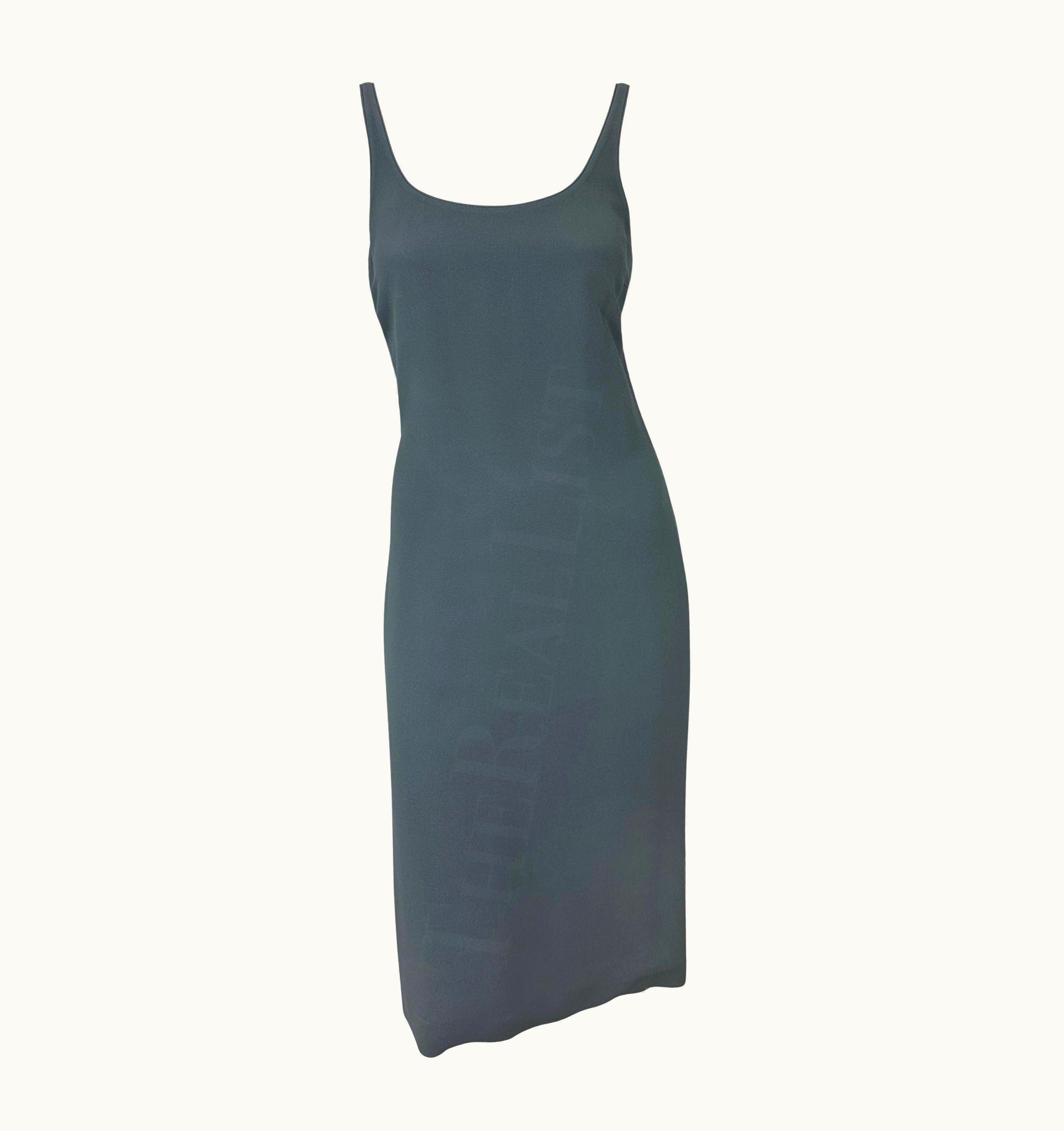 Giorgio Armani 1990s Giorgio Armani Grey Minimalist Slip Dress