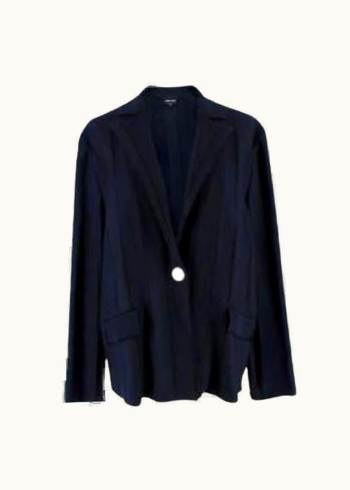 Giorgio Armani Giorgio Armani Blue Knitted Striped Button Up Cardigan