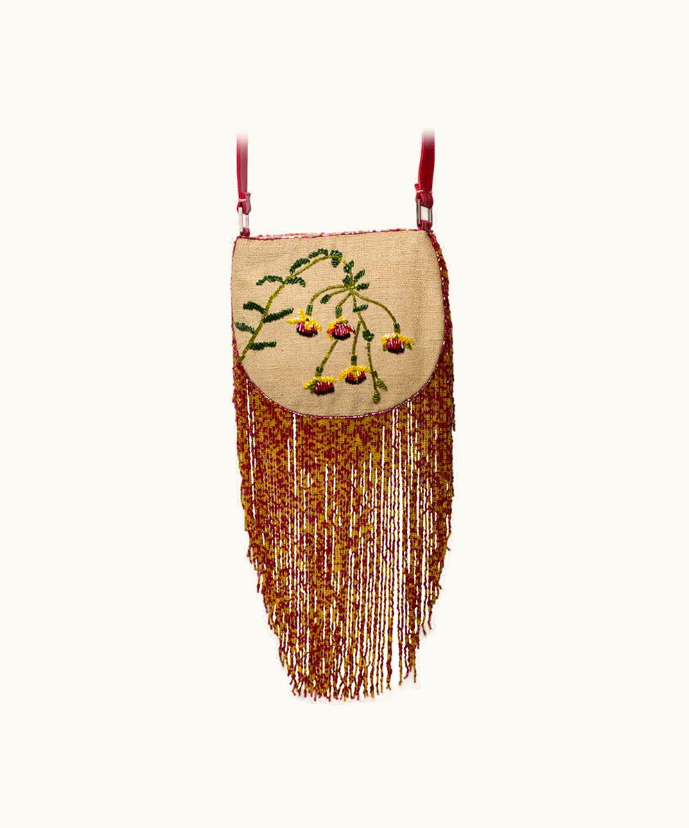 Valentino Valentino Vintage Purse With Beaded Fringe