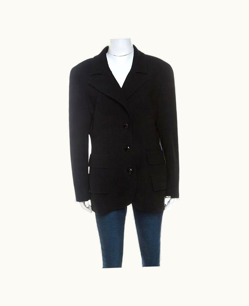 Valentino Valentino Boutique Vintage Black Blazer Xl