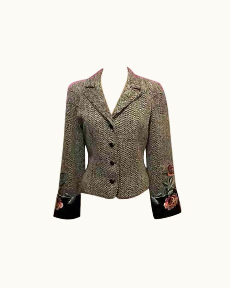 Valentino Valentino Boutique Vintage Wool Embroidered Jacket