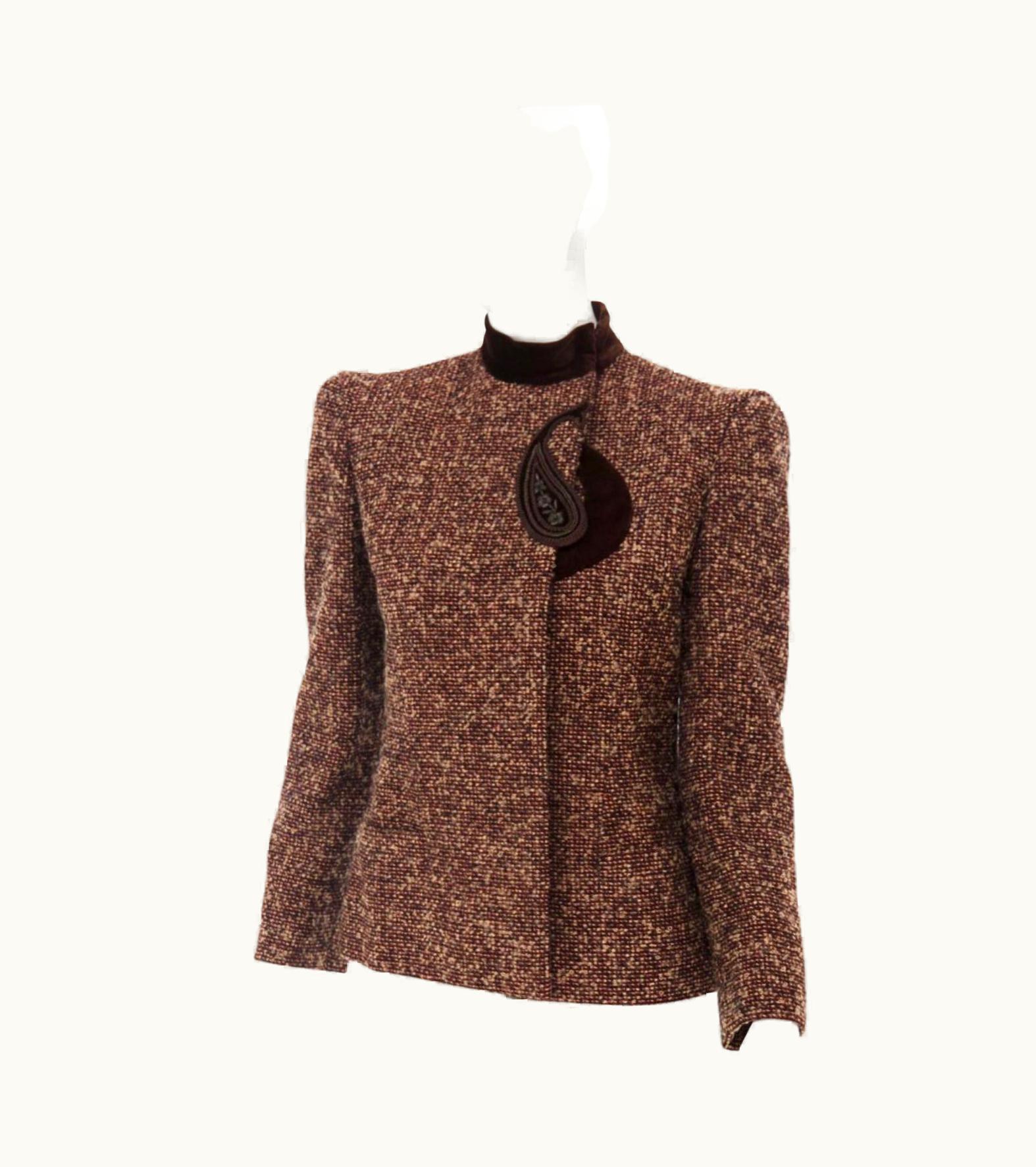 Valentino Valentino Vintage Wool And Velvet Jacket