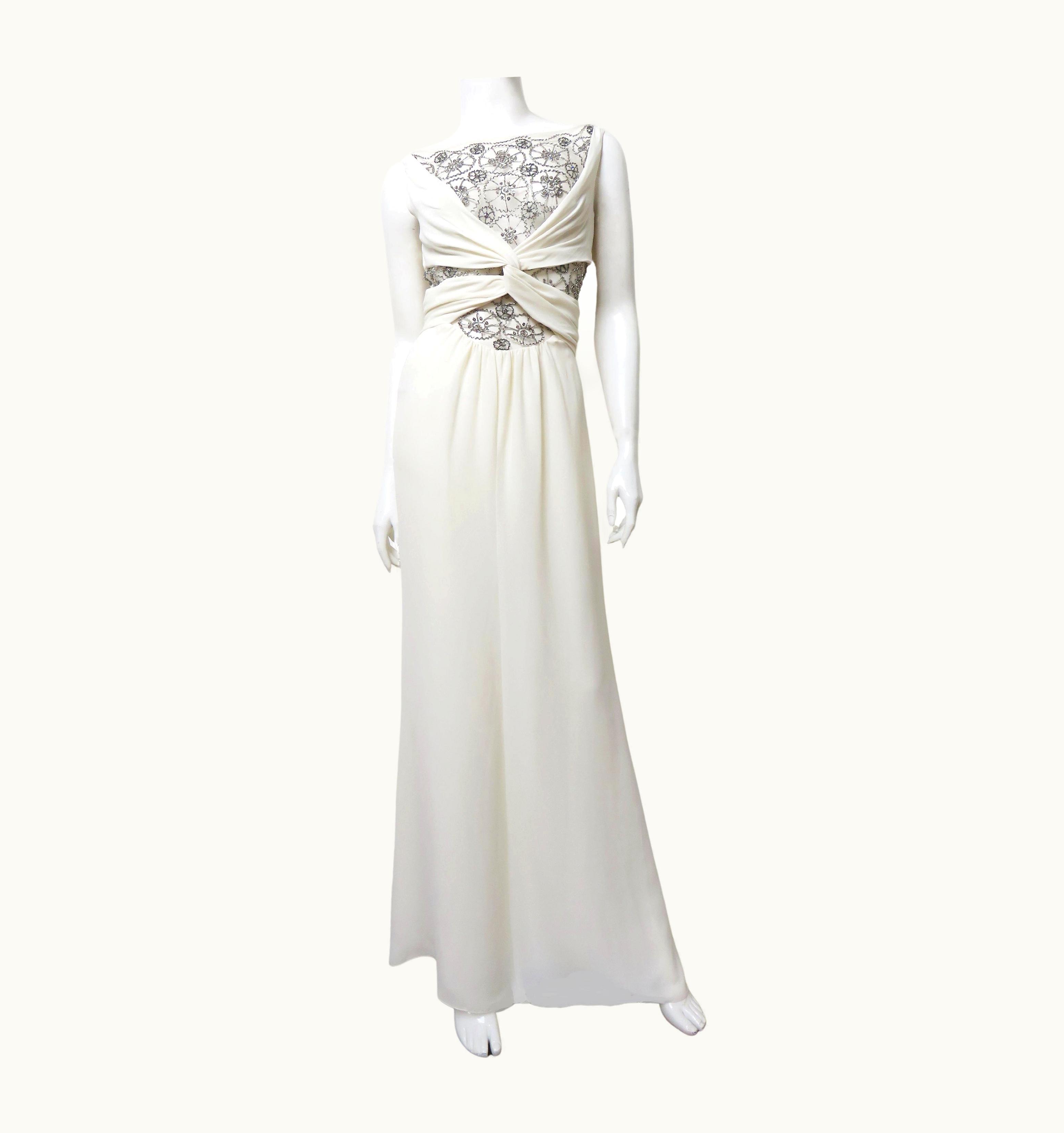 Valentino Valentino Vintage Cut Out Silk Gown