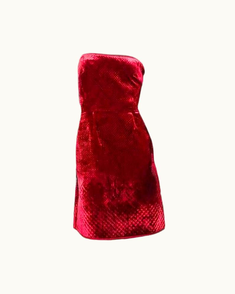 Valentino Valentino Red Velvet Dress