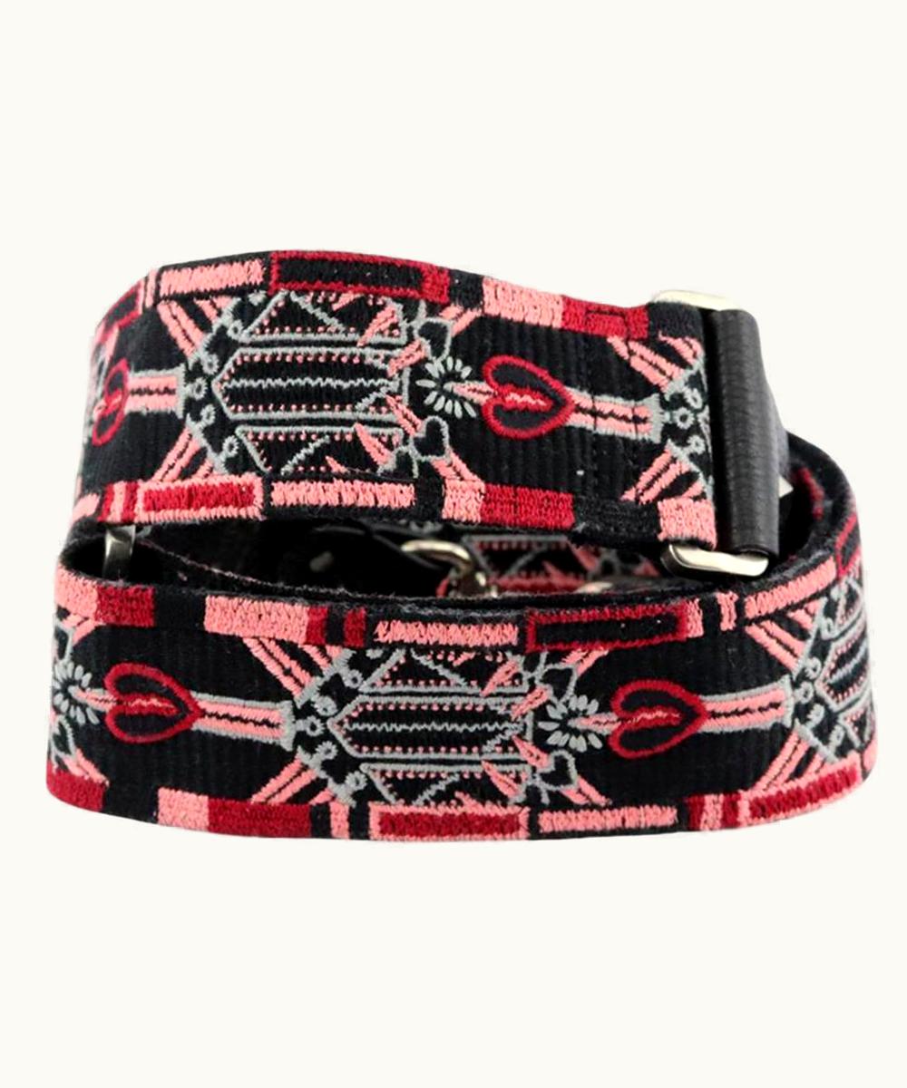 Valentino Valentino Garavani Embroidered Canvas And Leather Bag Strap UZ0610803