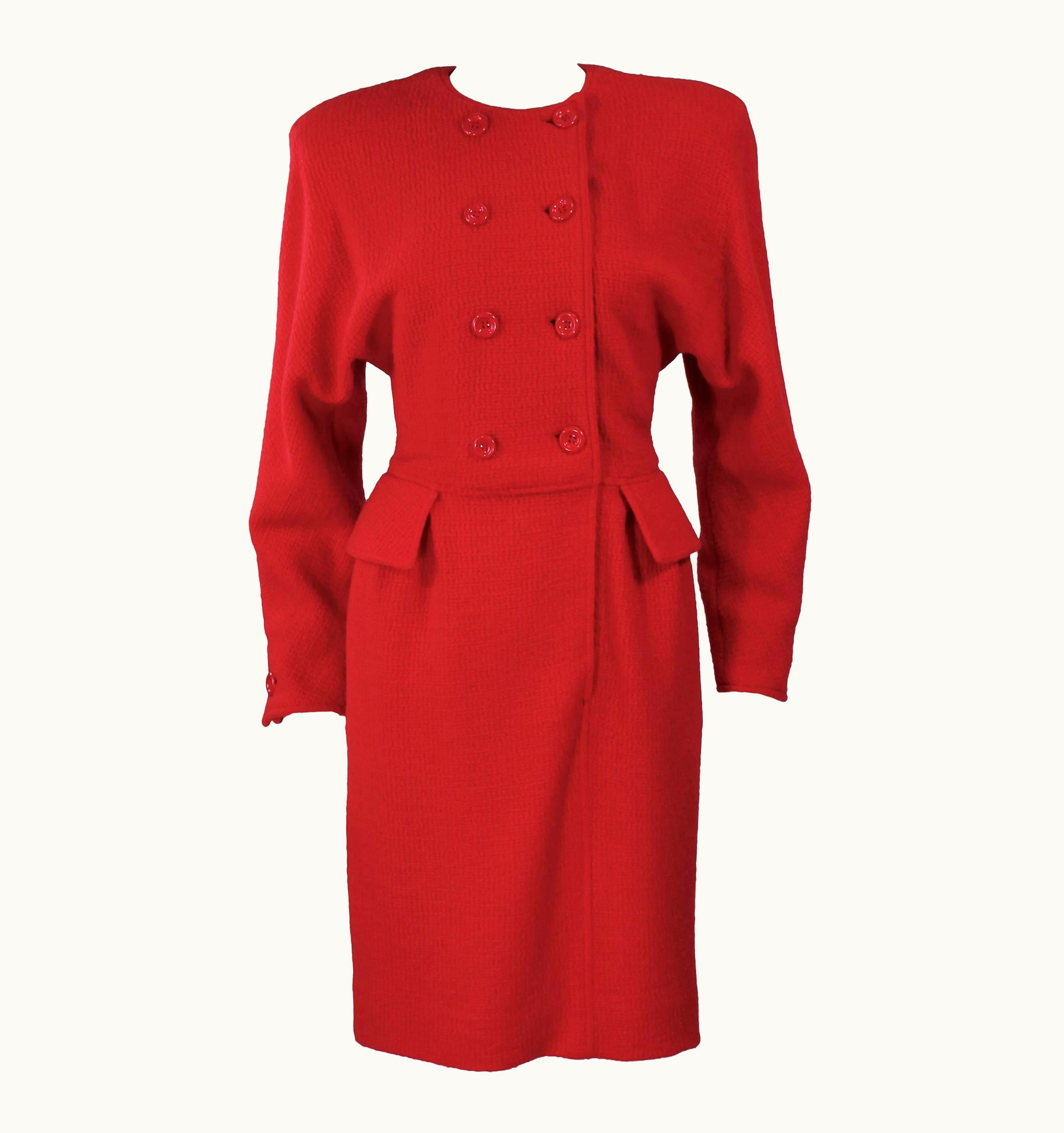 Valentino Valentino Red Wool Dress -8