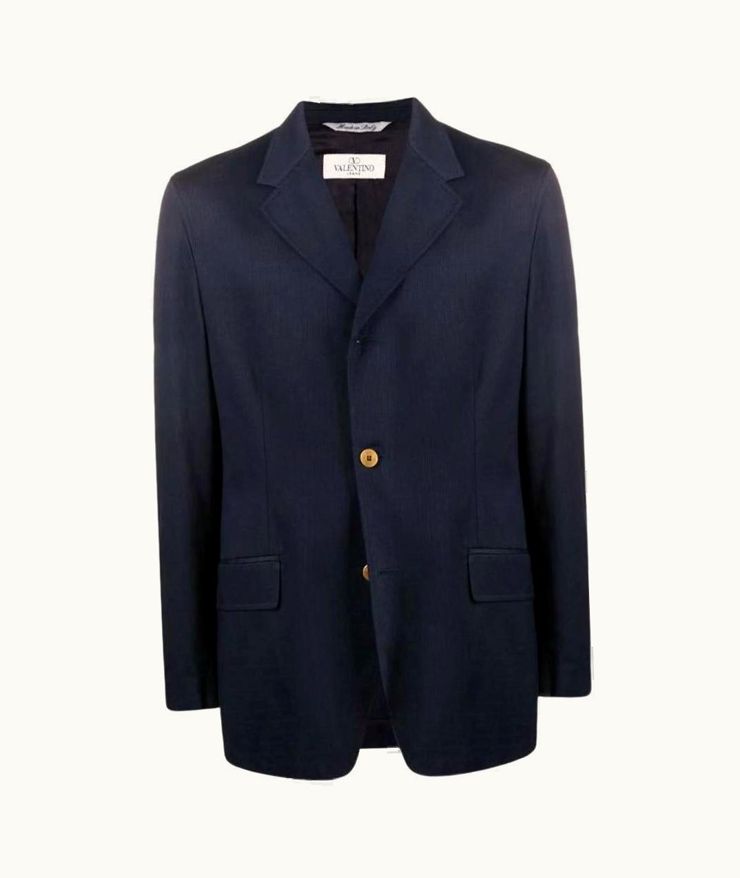 Valentino Valentino Vintage Blue Cotton 90s Classic Blazer