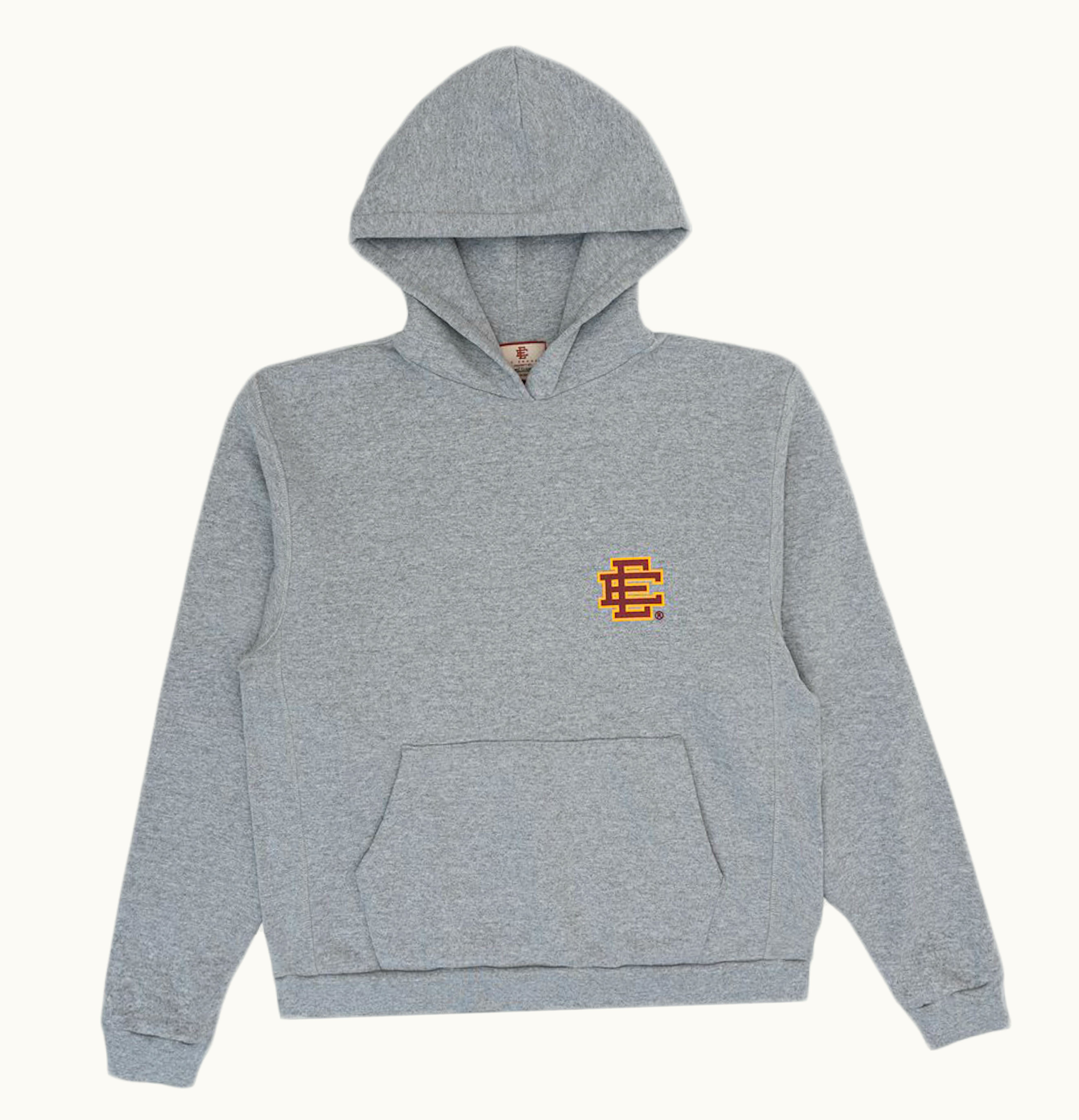 Eric Emanuel Eric Emanuel EE Basic Hoodie Heaather Grey Yellow Maroon
