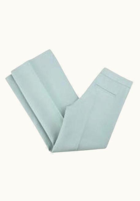Valentino Valentino Sea Green Wool Tailored Wide Trousers