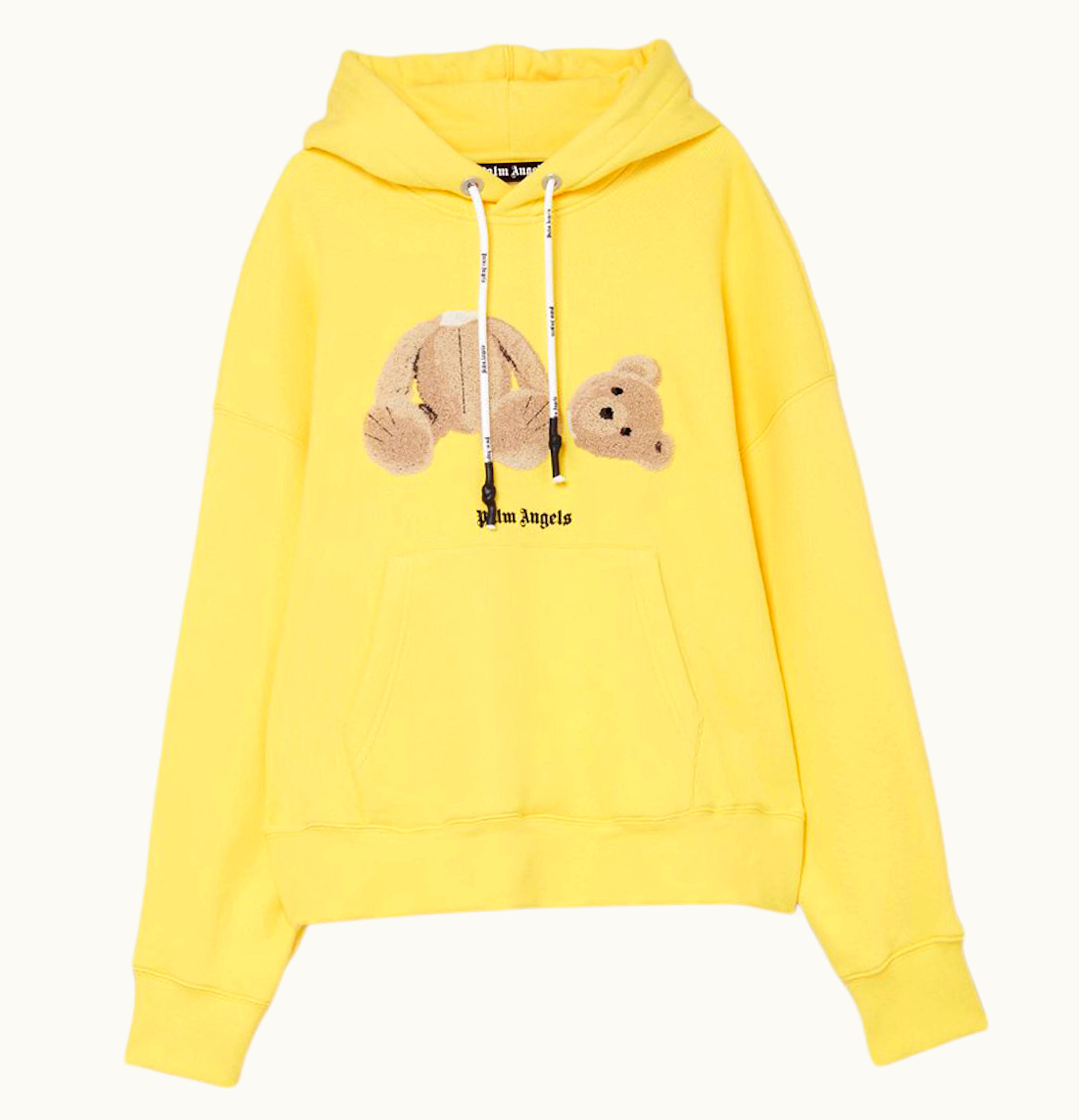 Palm Angels Palm Angels Bear Hoodie Yellow Black