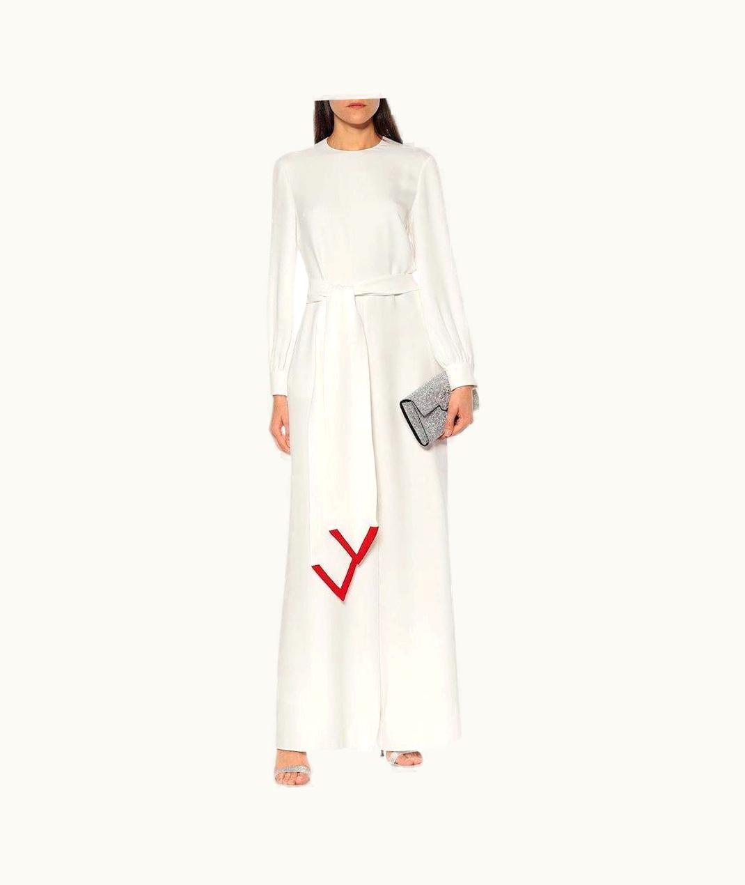 Valentino Valentino Long Couture Silk Cady Jumpsuit