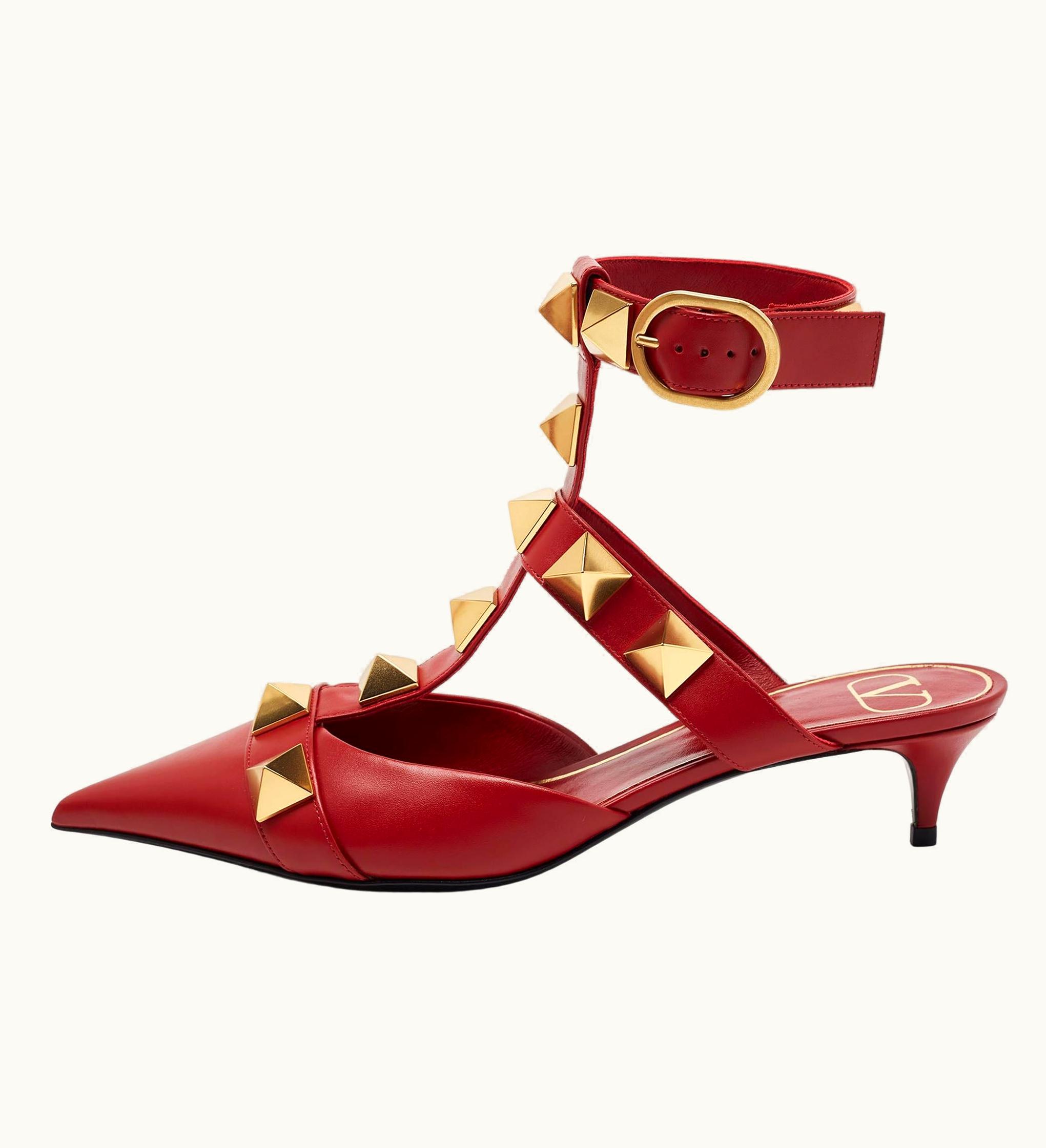 Valentino Valentino Red Leather Roman Stud Pumps